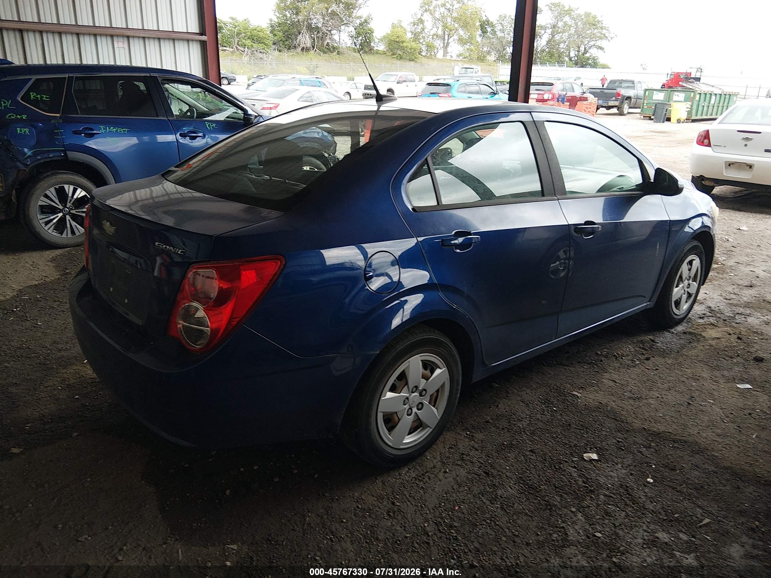 2014 Chevrolet Sonic Ls Auto Blue vin: 1G1JA5SH6E4114773