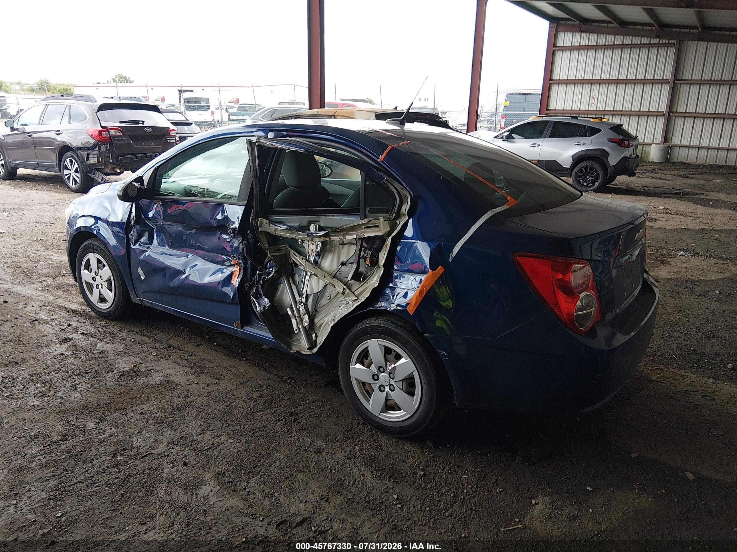 2014 Chevrolet Sonic Ls Auto Blue vin: 1G1JA5SH6E4114773