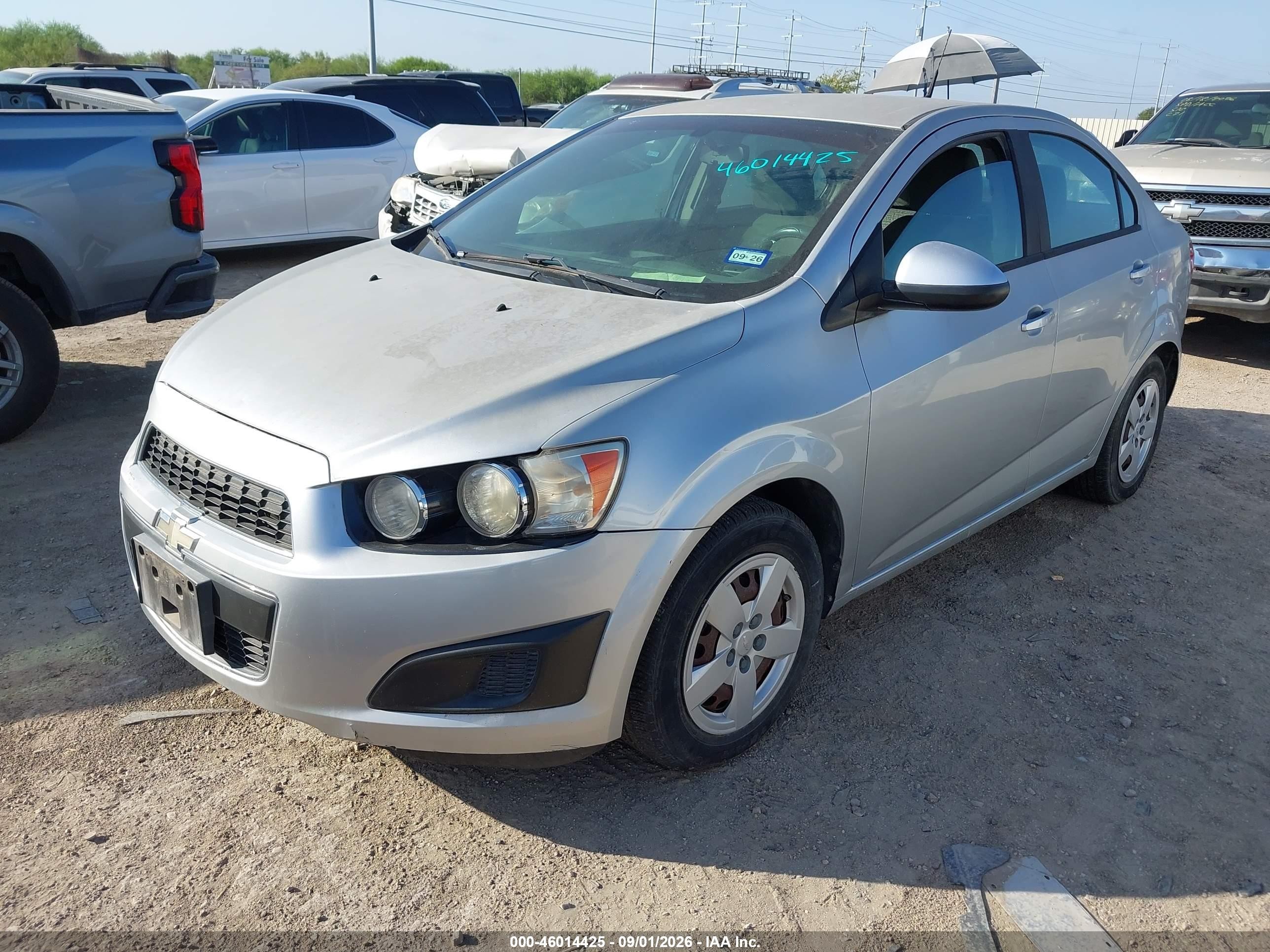 2014 Chevrolet Sonic Ls Auto Silver vin: 1G1JA5SH6E4145683