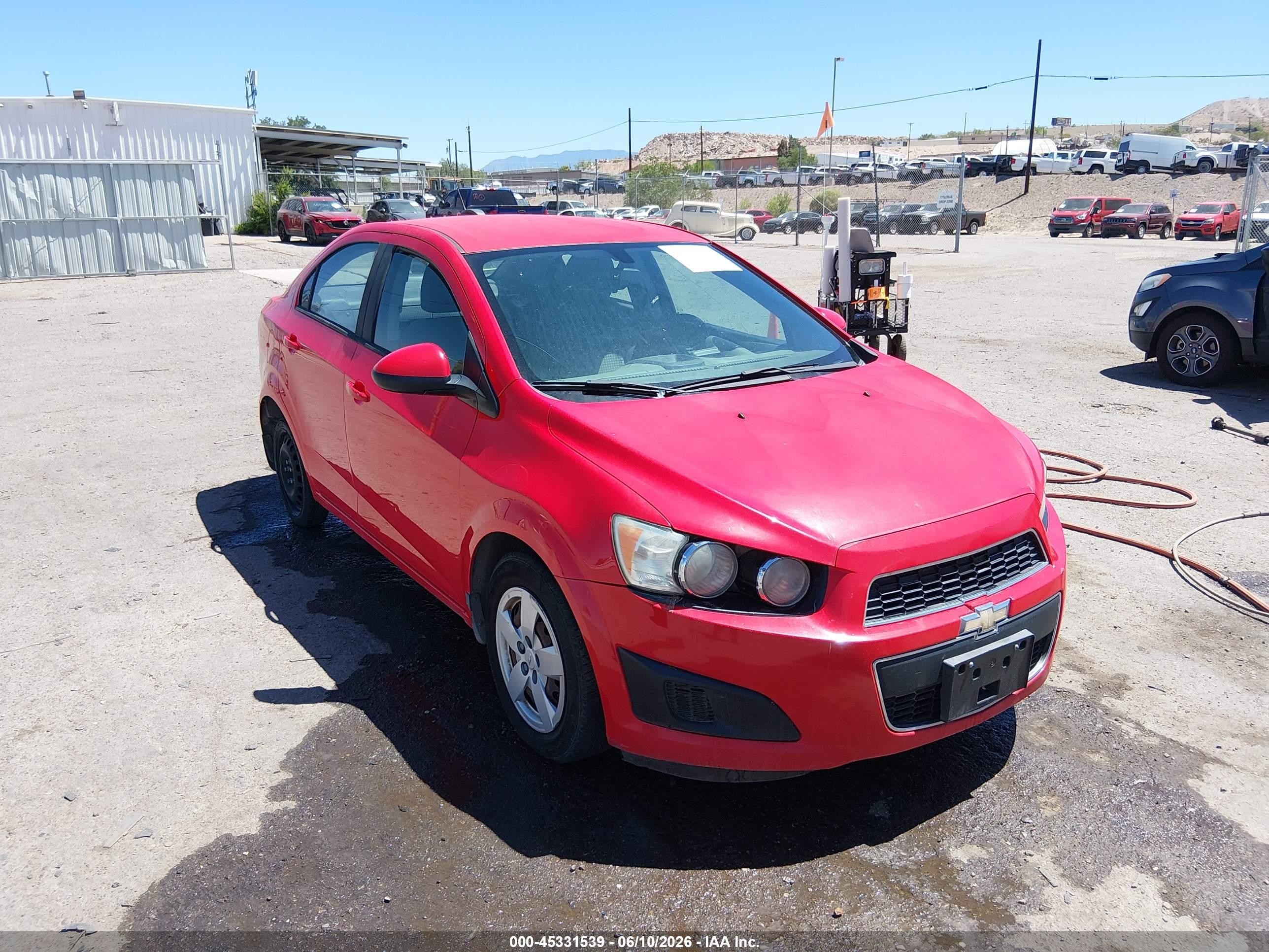 2015 Chevrolet Sonic Ls Auto Red vin: 1G1JA5SH6F4127797