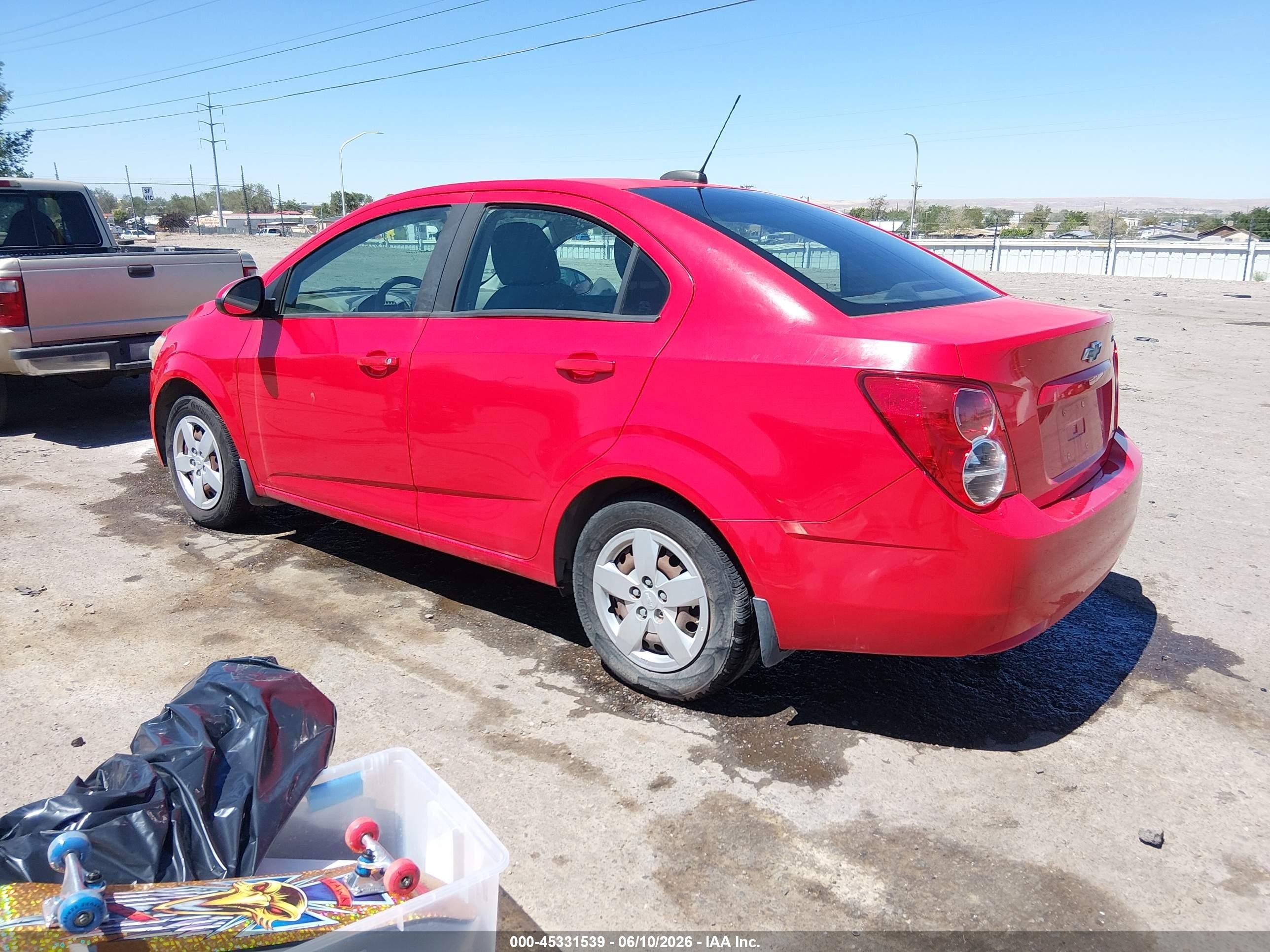 2015 Chevrolet Sonic Ls Auto Red vin: 1G1JA5SH6F4127797