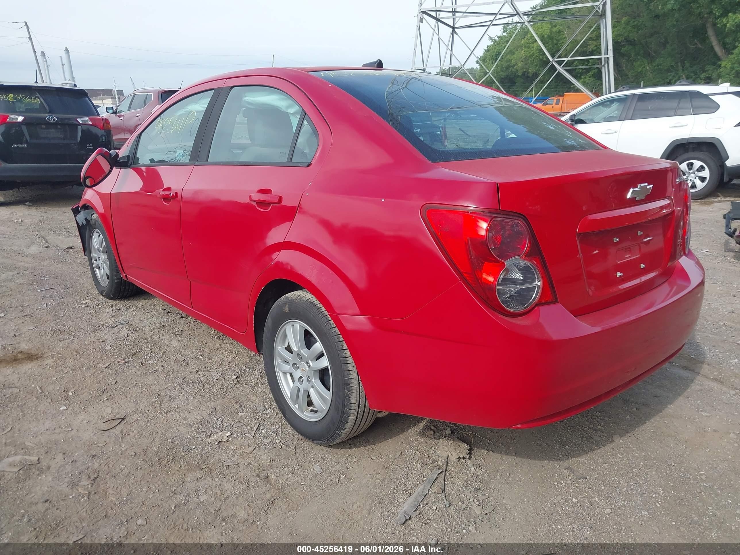 2012 Chevrolet Sonic 2ls Red vin: 1G1JA5SH8C4140546