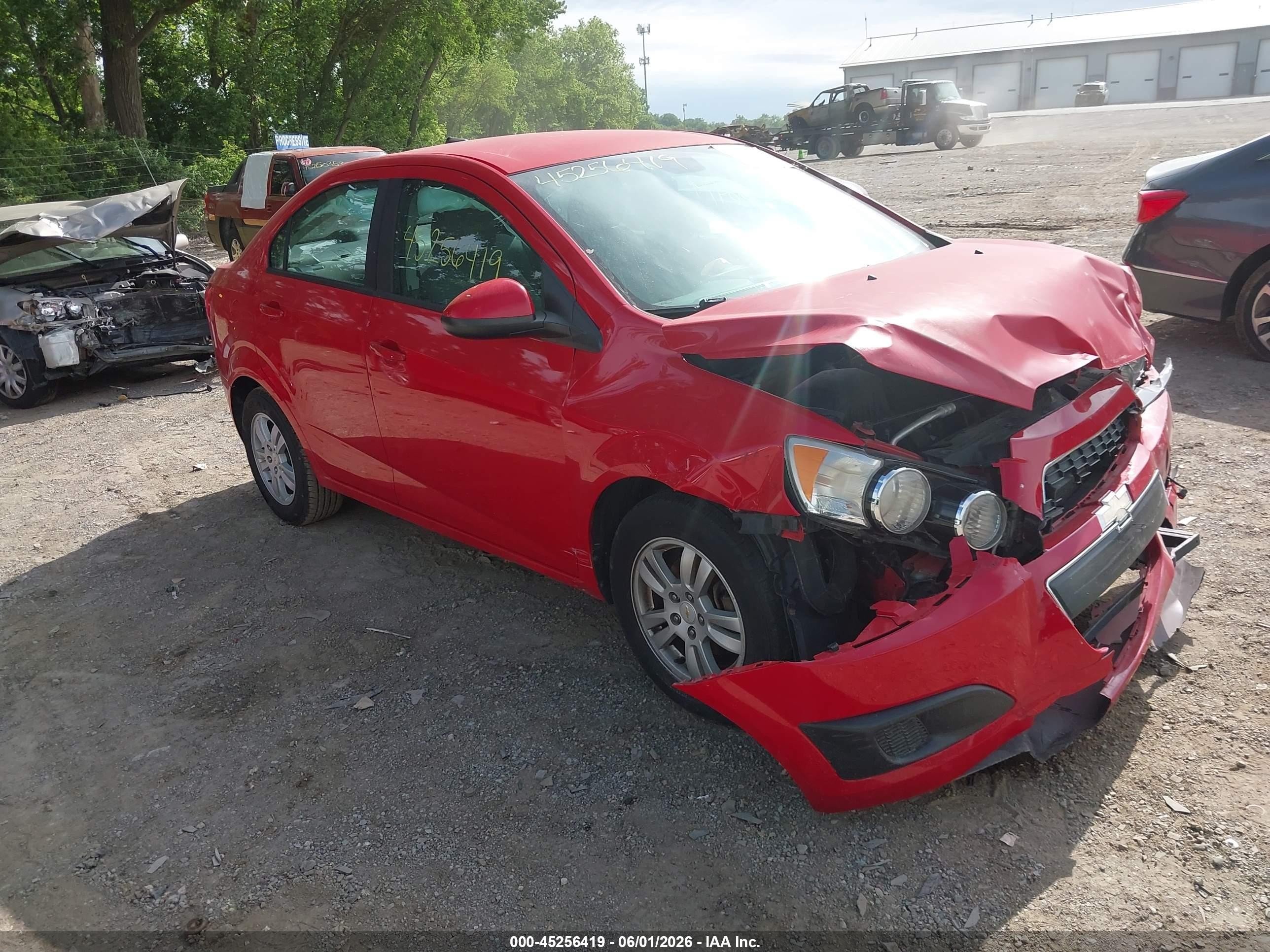 2012 Chevrolet Sonic 2ls Red vin: 1G1JA5SH8C4140546
