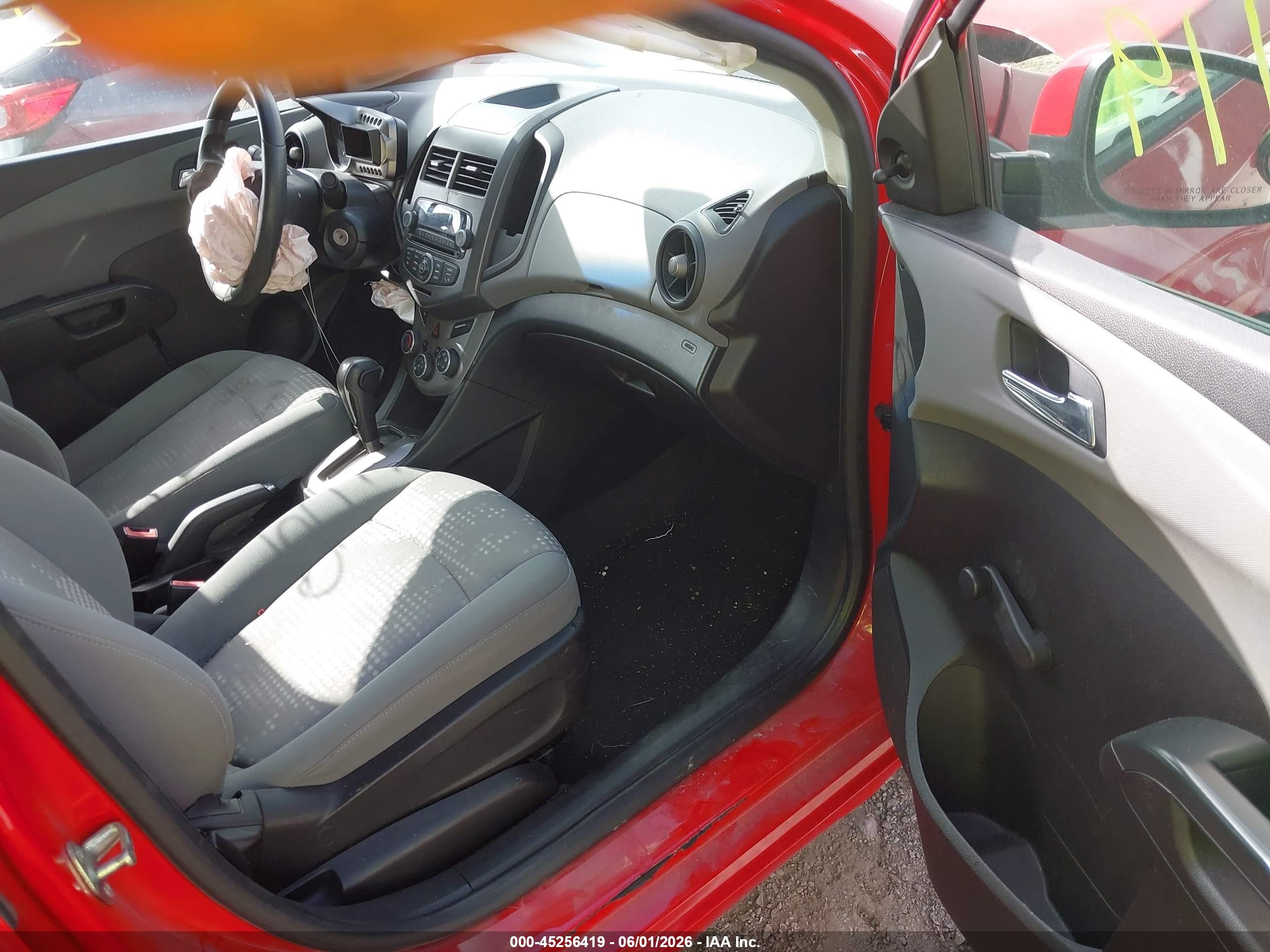 2012 Chevrolet Sonic 2ls Red vin: 1G1JA5SH8C4140546