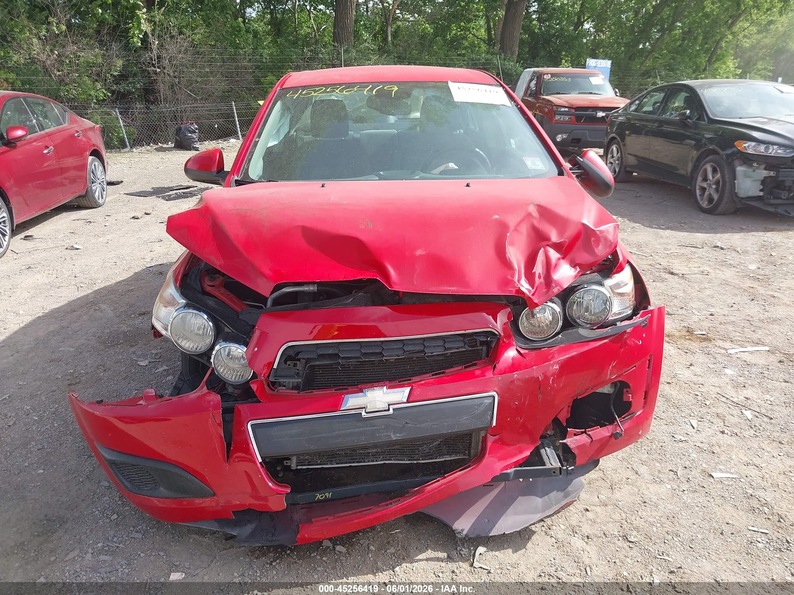 2012 Chevrolet Sonic 2ls Red vin: 1G1JA5SH8C4140546