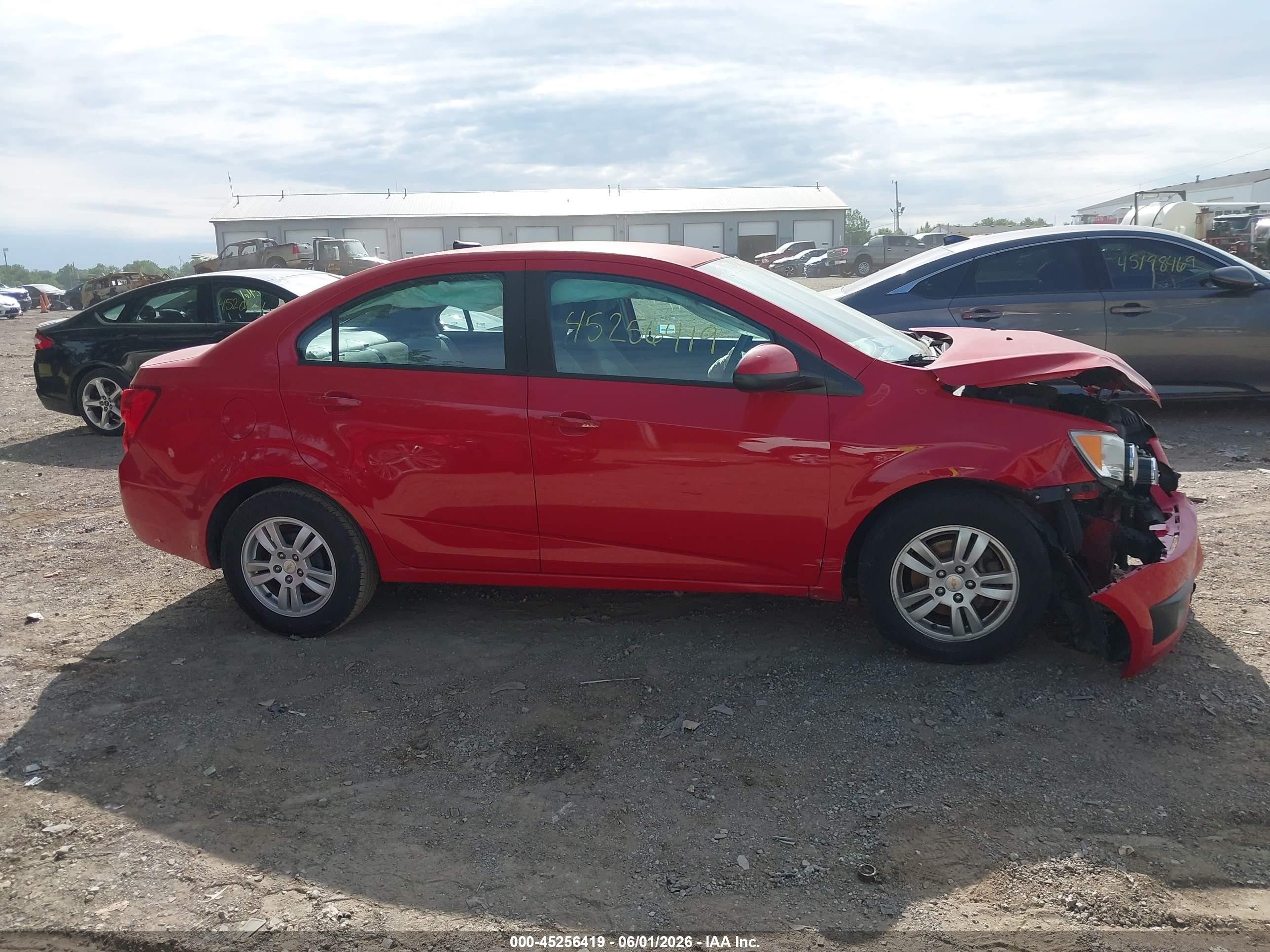 2012 Chevrolet Sonic 2ls Red vin: 1G1JA5SH8C4140546