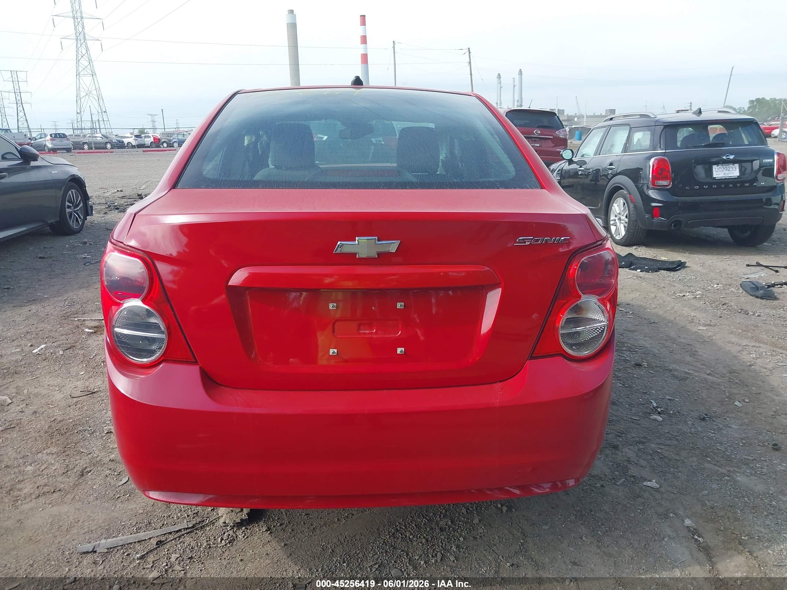 2012 Chevrolet Sonic 2ls Red vin: 1G1JA5SH8C4140546