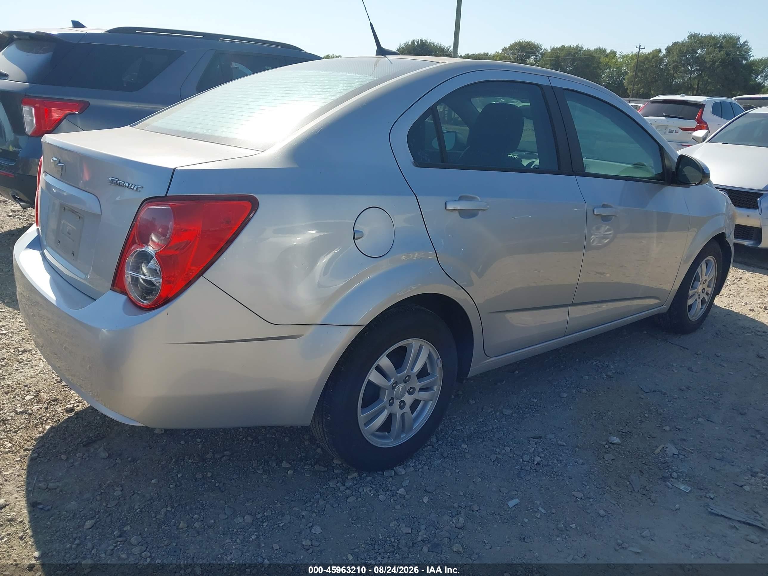 2012 Chevrolet Sonic 2ls Silver vin: 1G1JA5SH8C4225077
