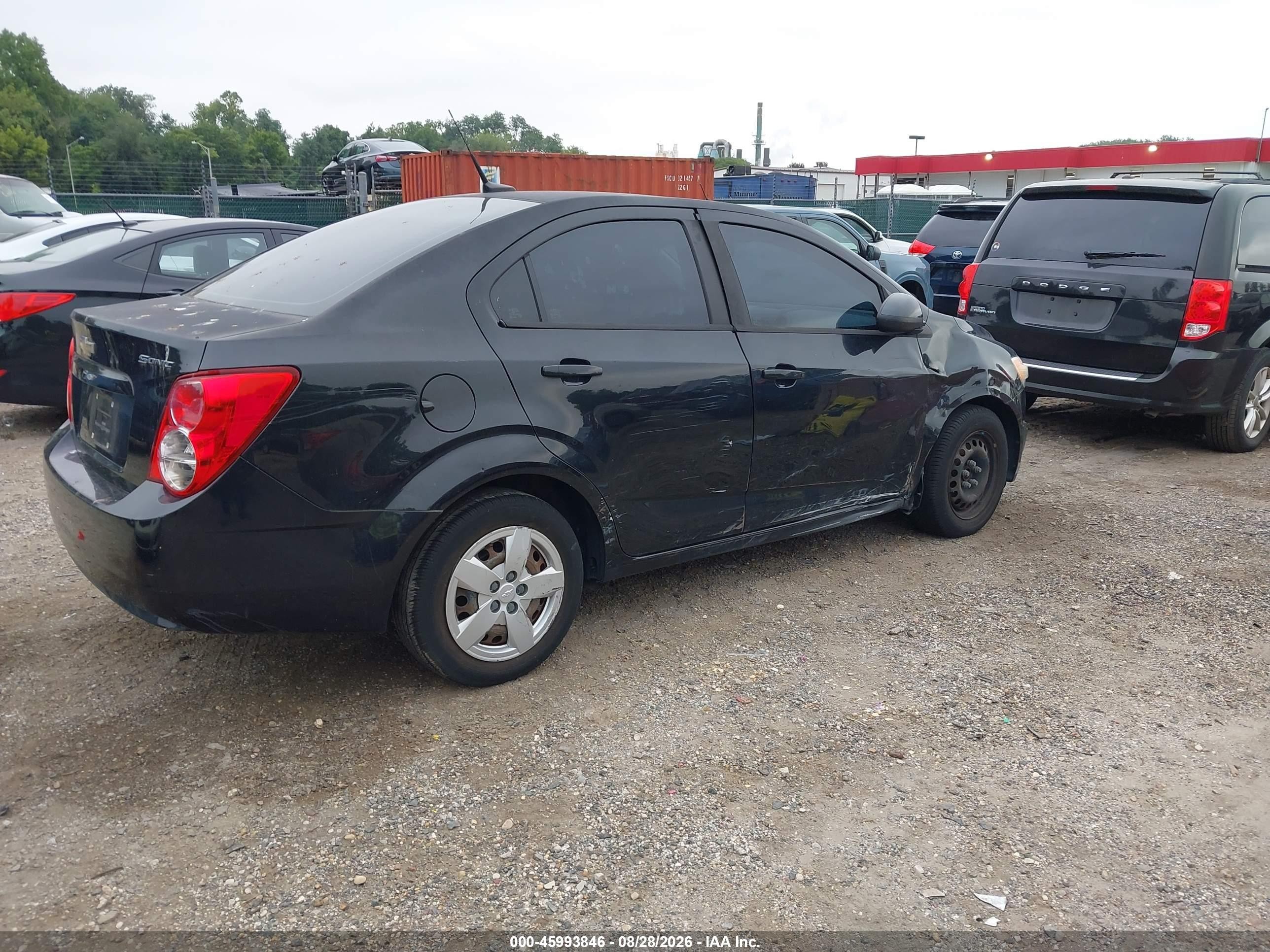 2013 Chevrolet Sonic Ls Auto Black vin: 1G1JA5SH8D4164248