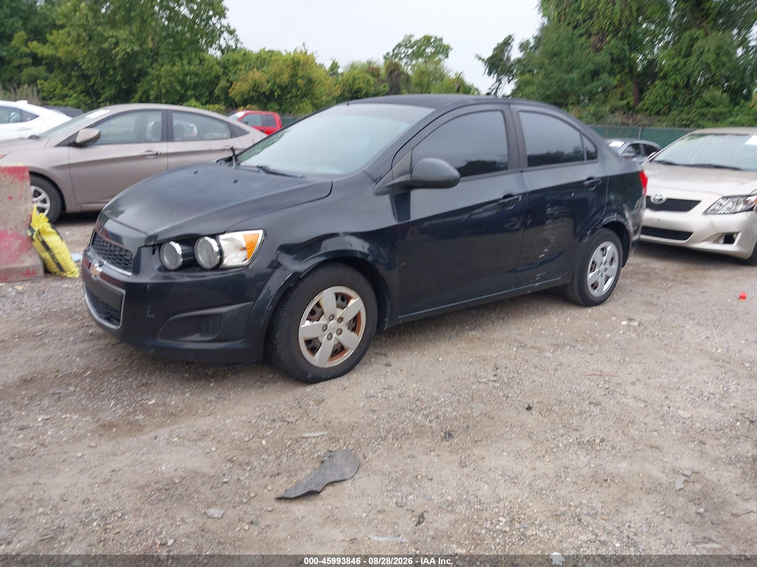 2013 Chevrolet Sonic Ls Auto Black vin: 1G1JA5SH8D4164248