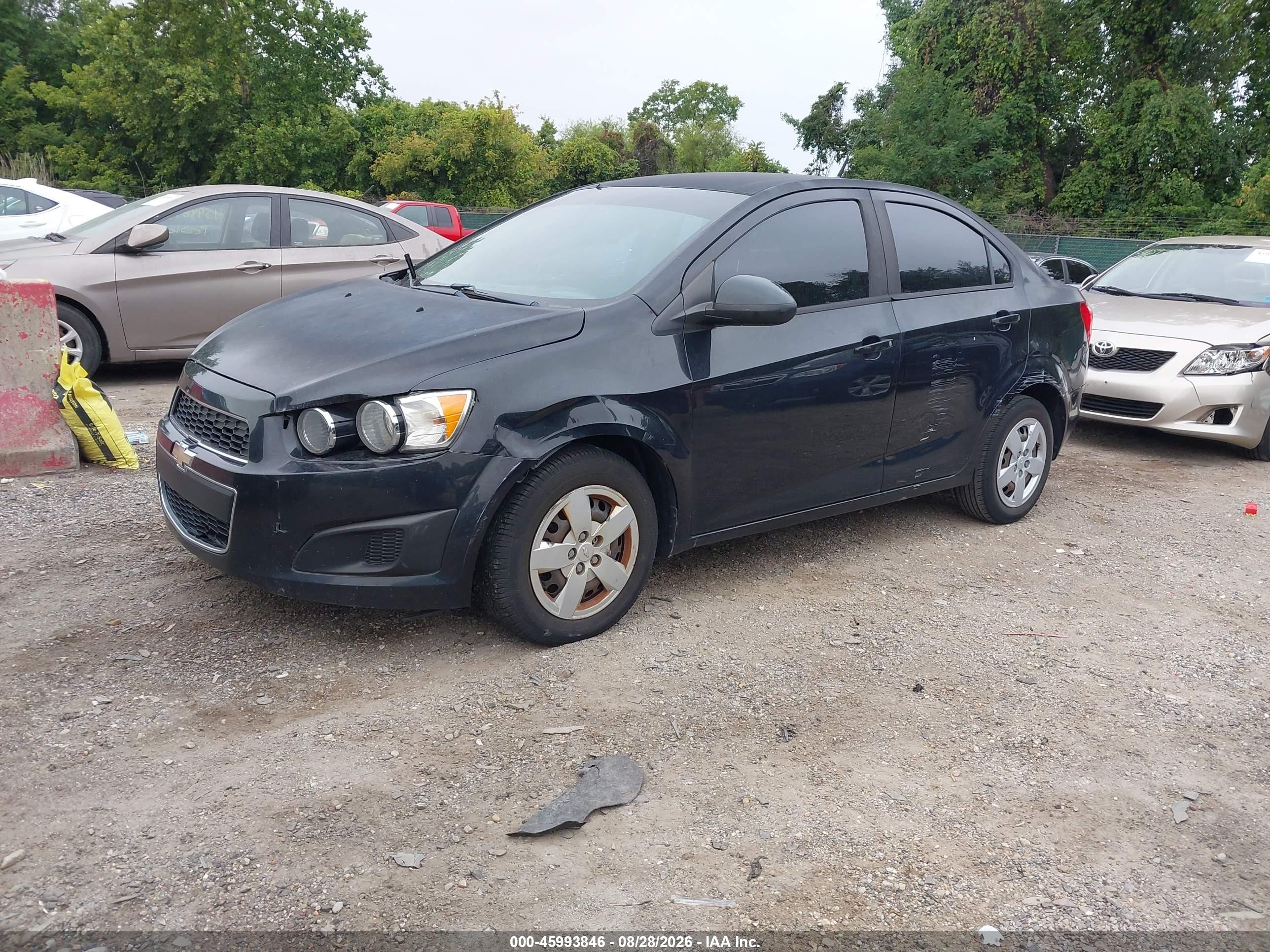 2013 Chevrolet Sonic Ls Auto Black vin: 1G1JA5SH8D4164248