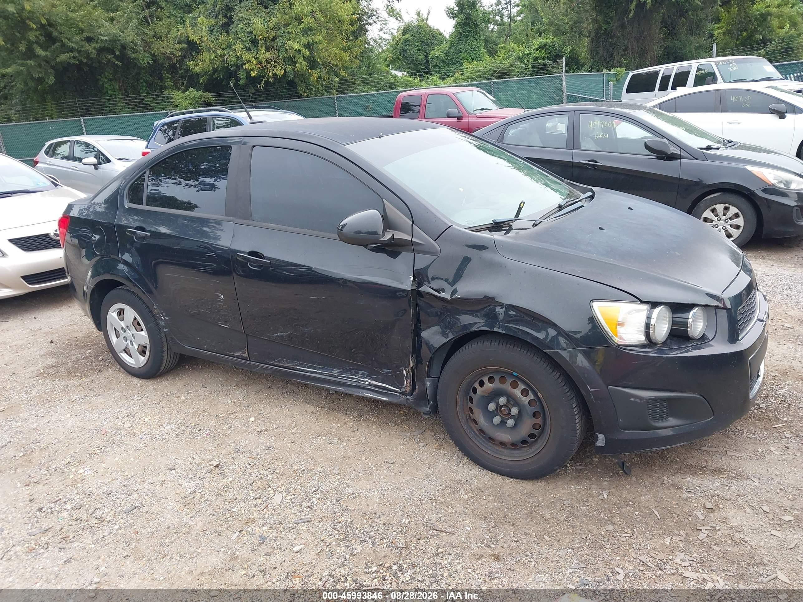 2013 Chevrolet Sonic Ls Auto Black vin: 1G1JA5SH8D4164248