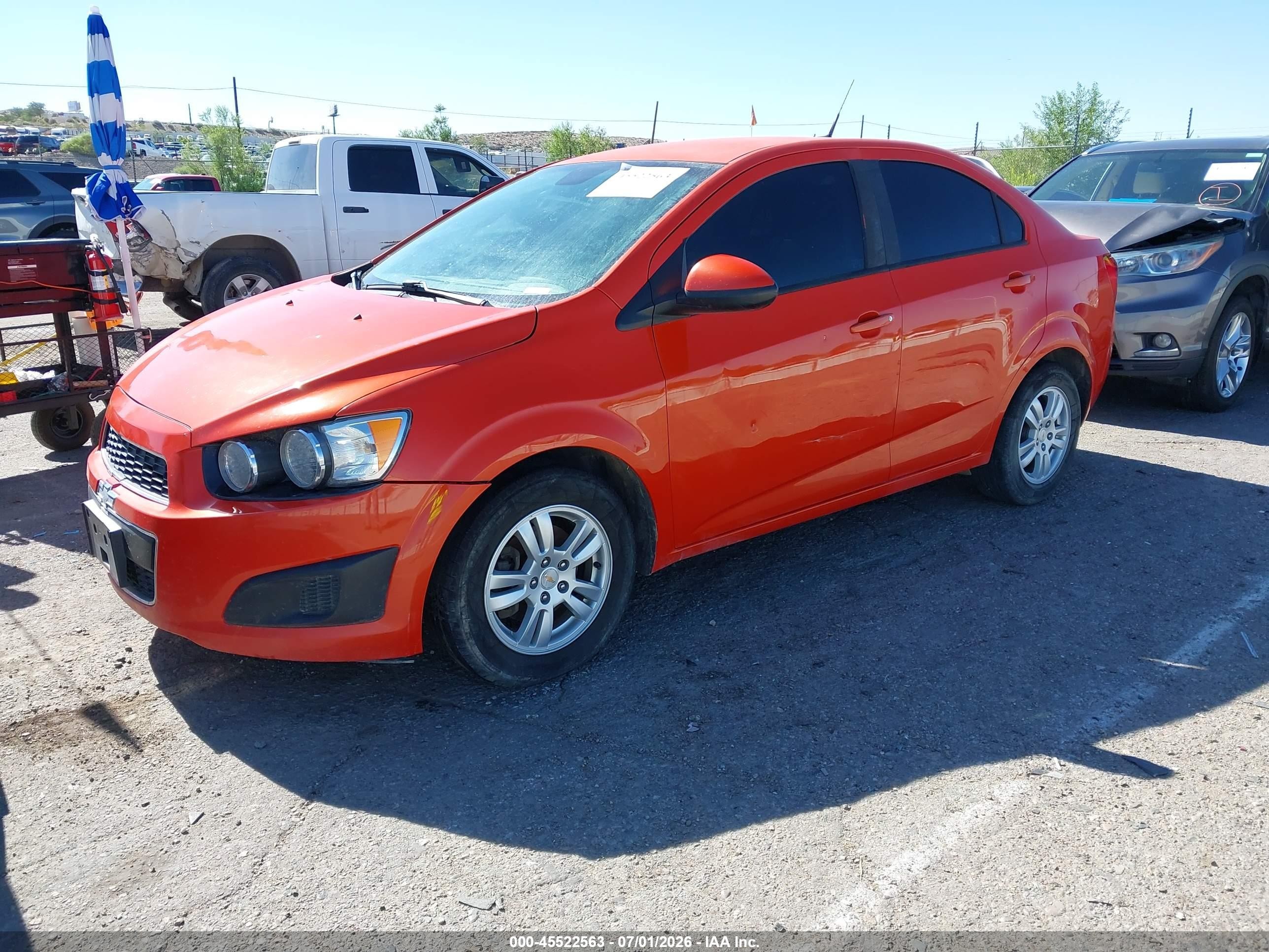2012 Chevrolet Sonic 2ls Red vin: 1G1JA5SH9C4166640