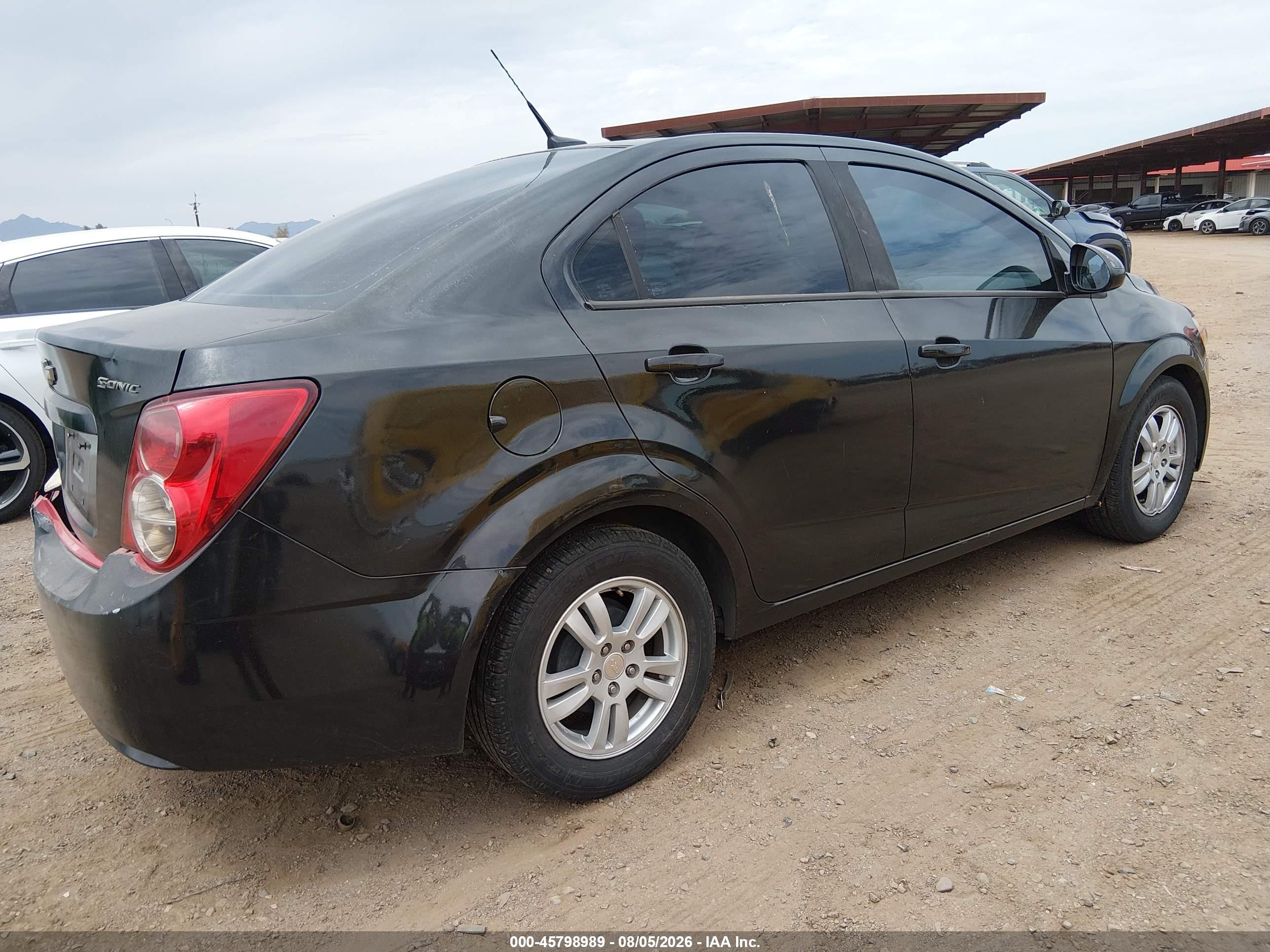 2012 Chevrolet Sonic 2ls Black vin: 1G1JA5SH9C4216498