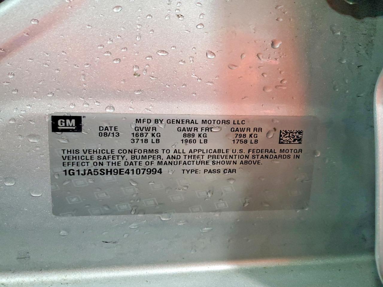 2014 Chevrolet Sonic Ls Silver vin: 1G1JA5SH9E4107994
