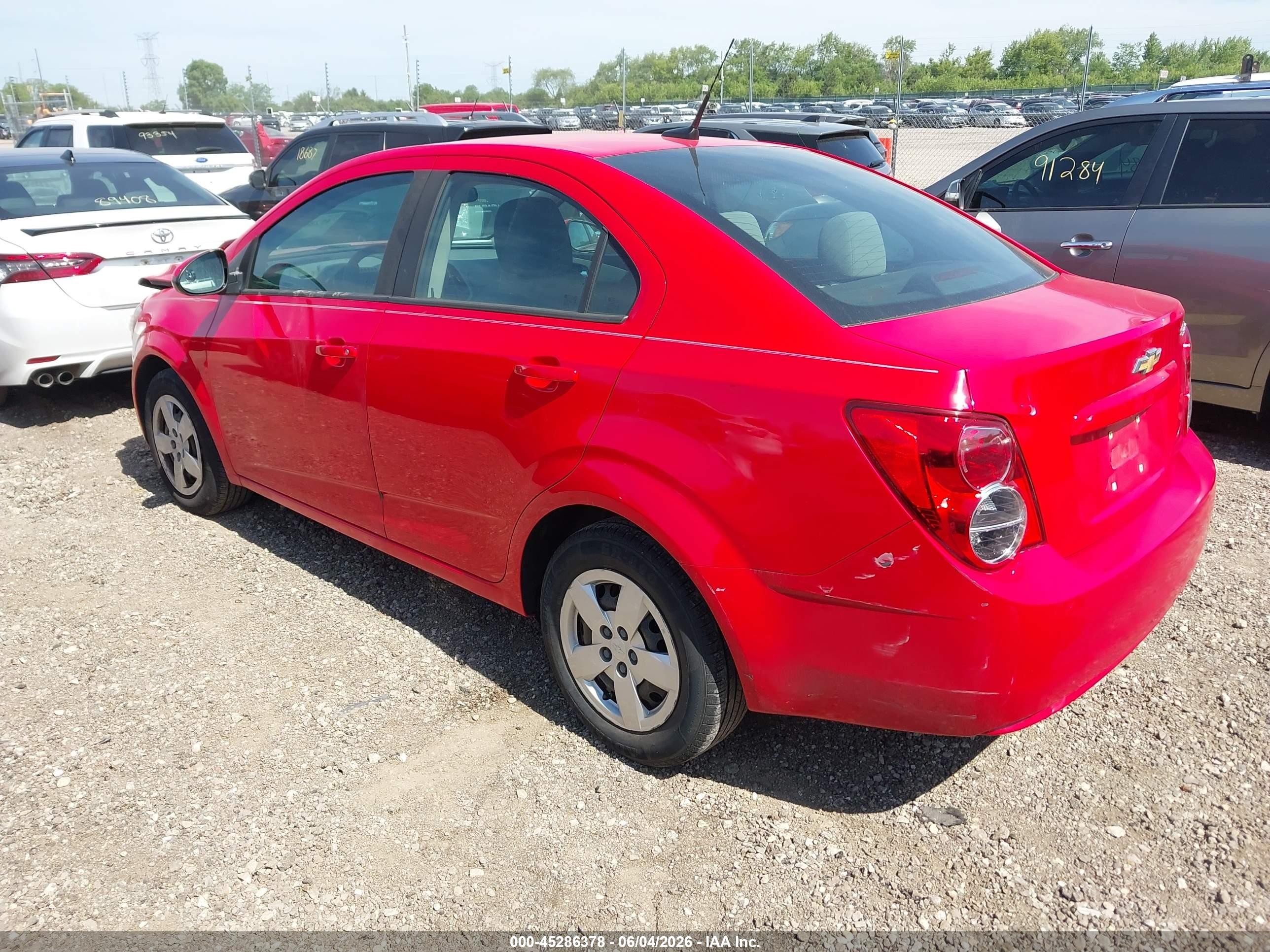2014 Chevrolet Sonic Ls Auto Red vin: 1G1JA5SH9E4209473