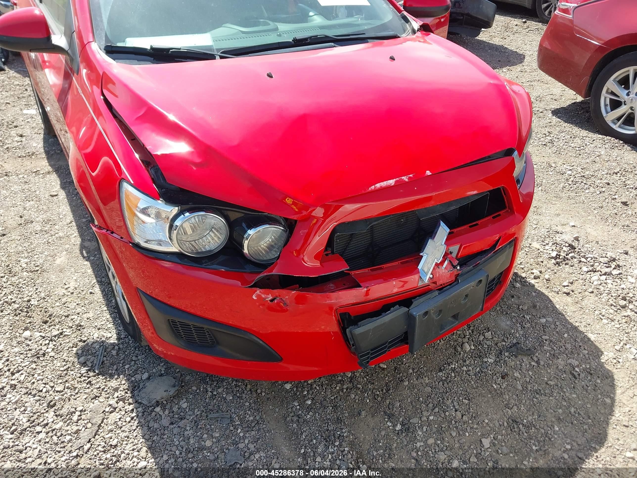 2014 Chevrolet Sonic Ls Auto Red vin: 1G1JA5SH9E4209473
