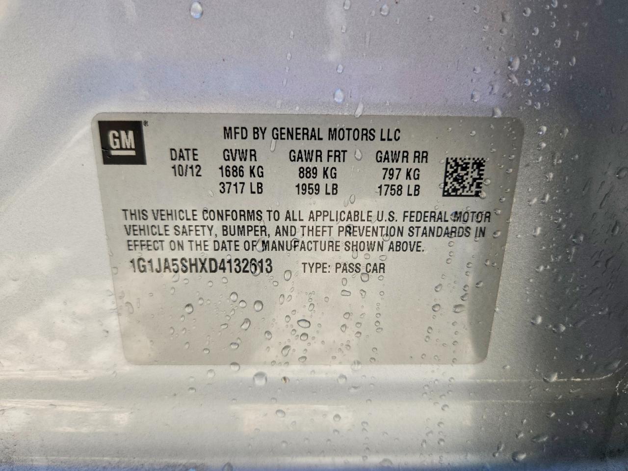2013 Chevrolet Sonic Ls Silver vin: 1G1JA5SHXD4132613