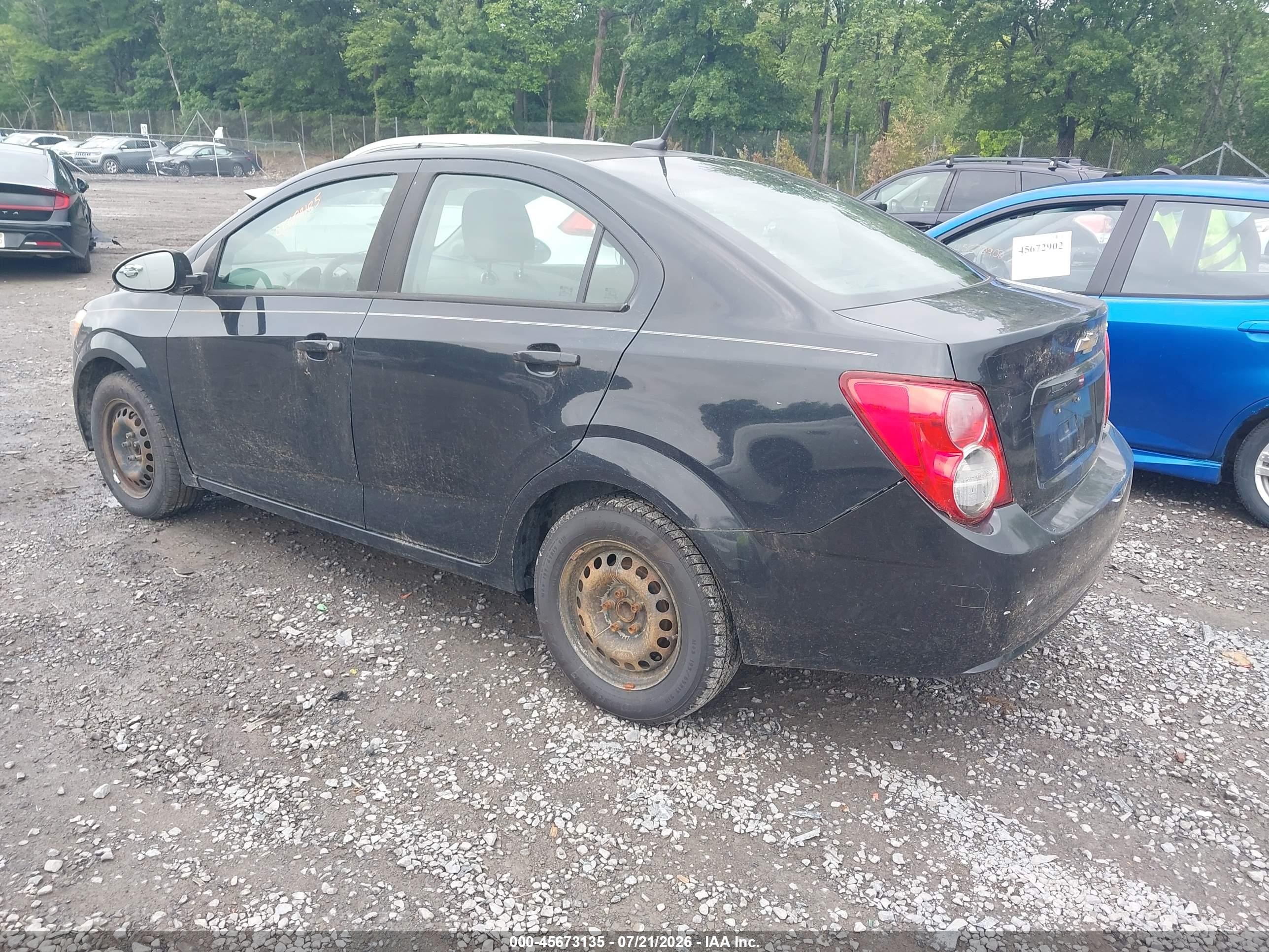 2014 Chevrolet Sonic Ls Auto Black vin: 1G1JA5SHXE4226069