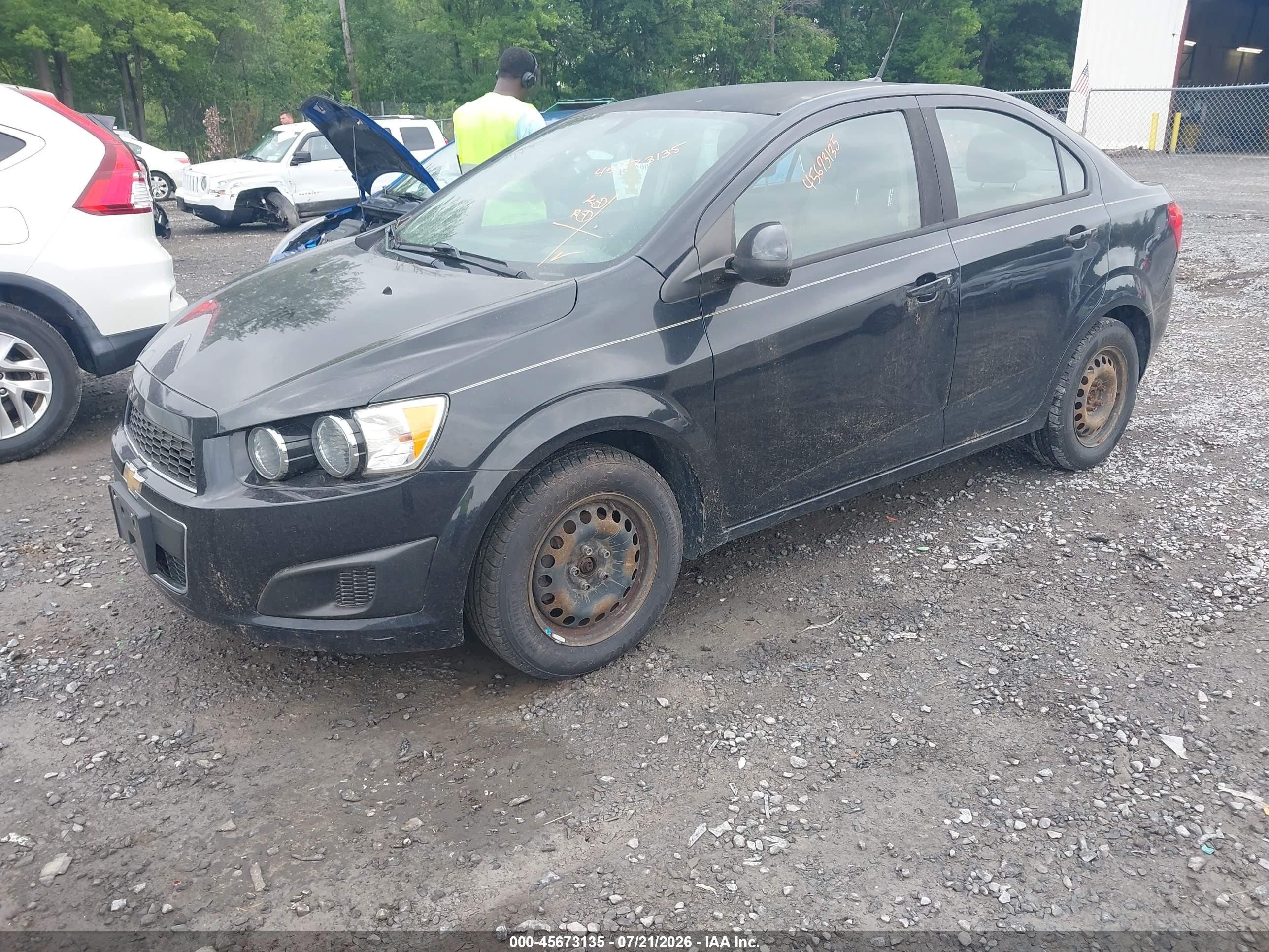 2014 Chevrolet Sonic Ls Auto Black vin: 1G1JA5SHXE4226069
