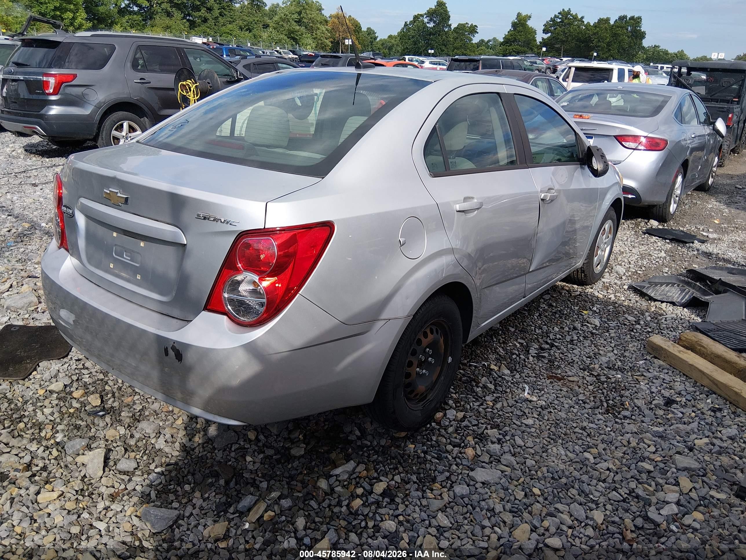 2014 Chevrolet Sonic Ls Auto Gray vin: 1G1JA5SHXE4238934