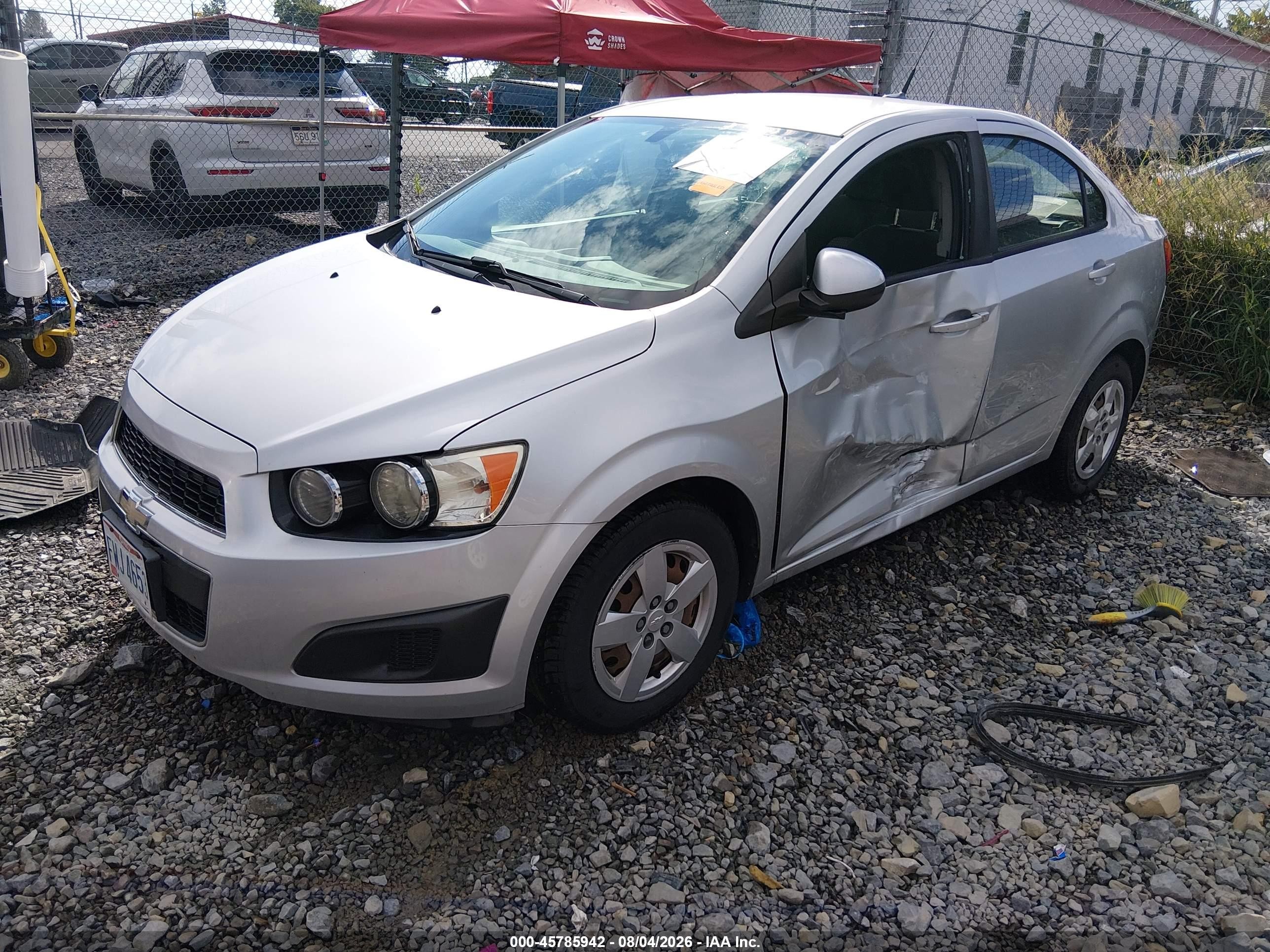 2014 Chevrolet Sonic Ls Auto Gray vin: 1G1JA5SHXE4238934