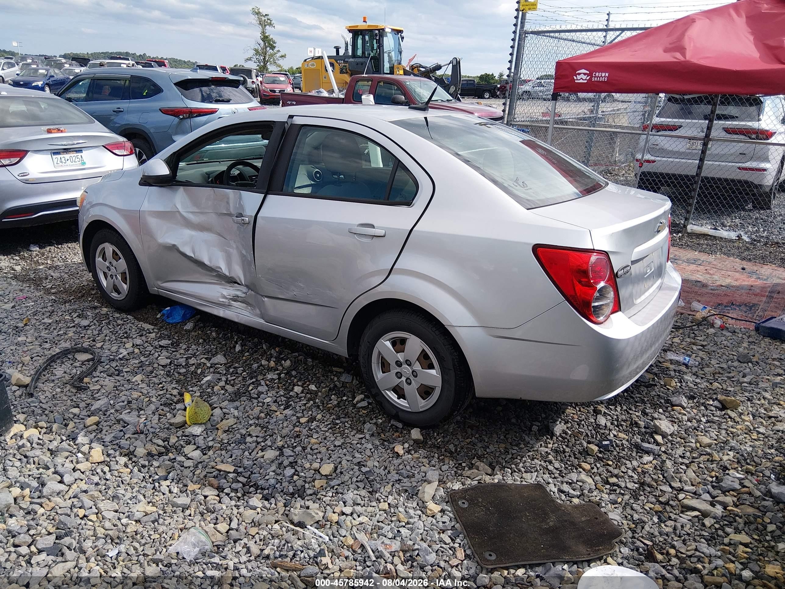 2014 Chevrolet Sonic Ls Auto Gray vin: 1G1JA5SHXE4238934