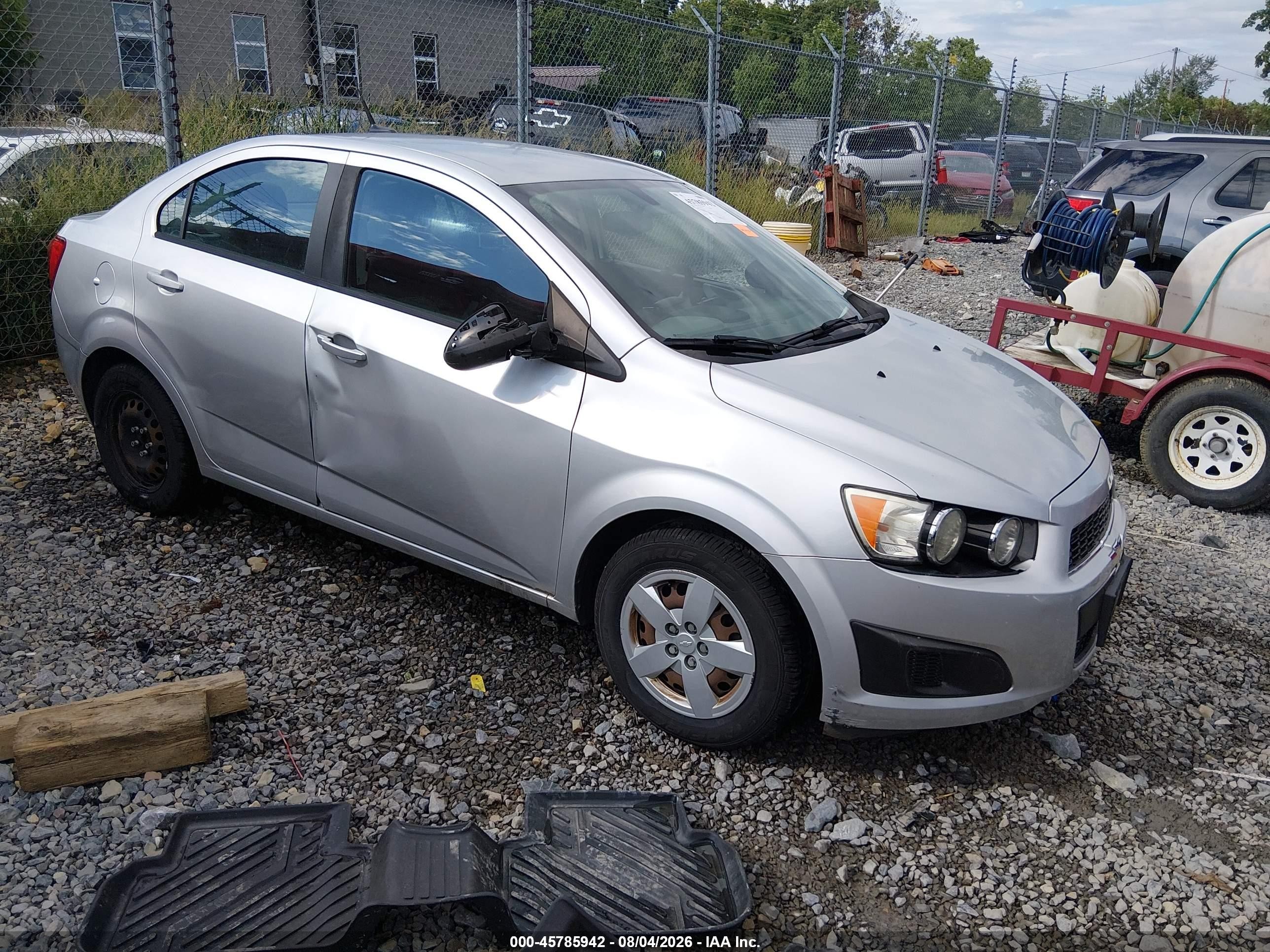 2014 Chevrolet Sonic Ls Auto Gray vin: 1G1JA5SHXE4238934