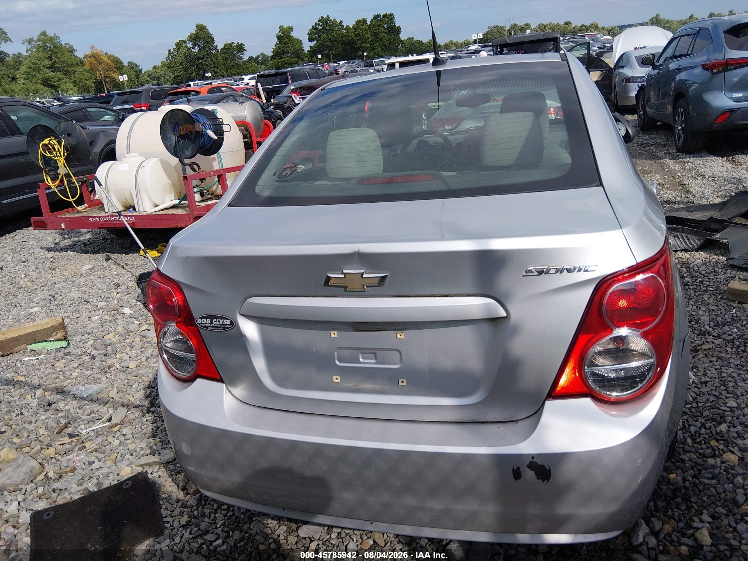 2014 Chevrolet Sonic Ls Auto Gray vin: 1G1JA5SHXE4238934