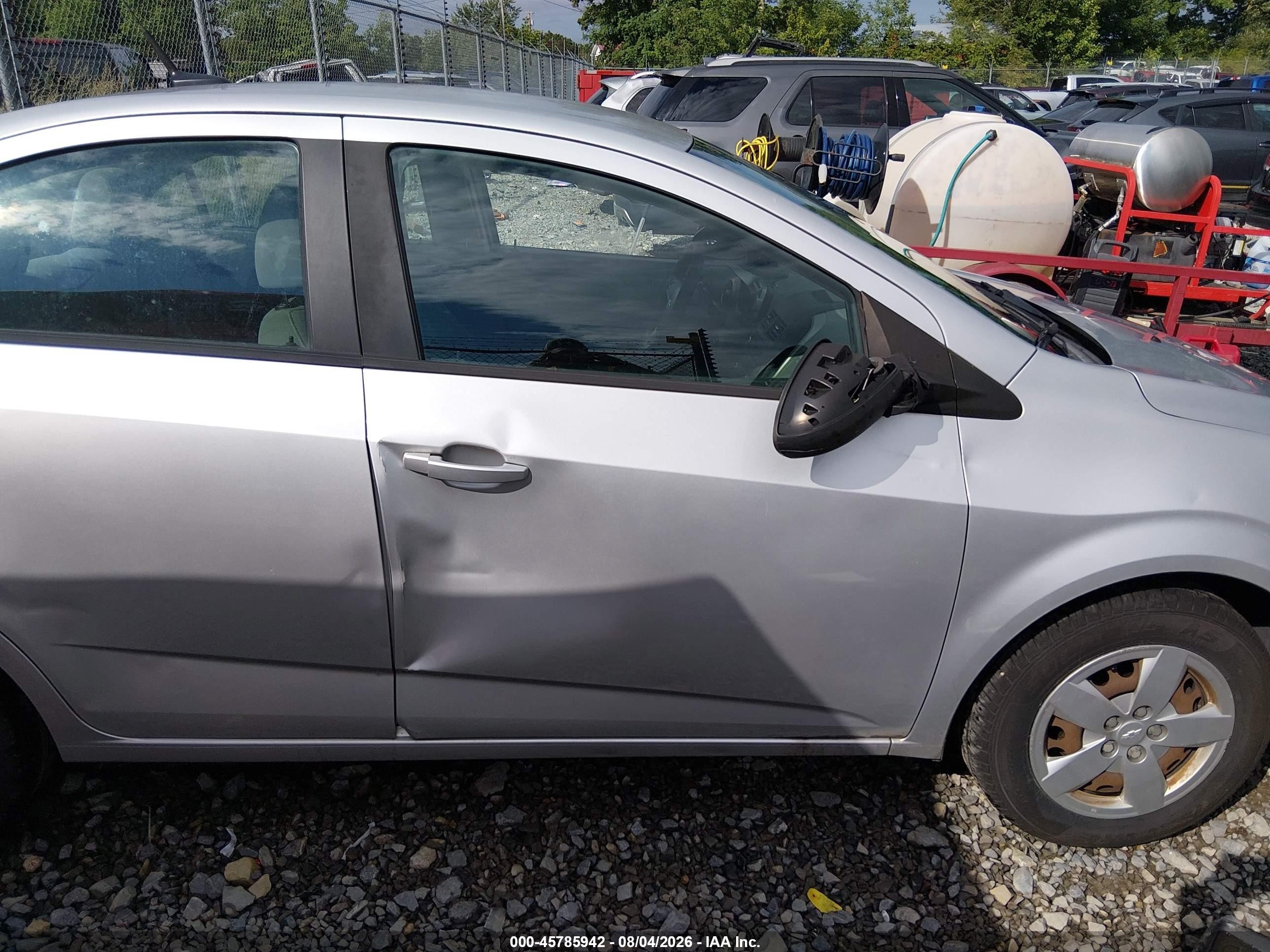 2014 Chevrolet Sonic Ls Auto Gray vin: 1G1JA5SHXE4238934