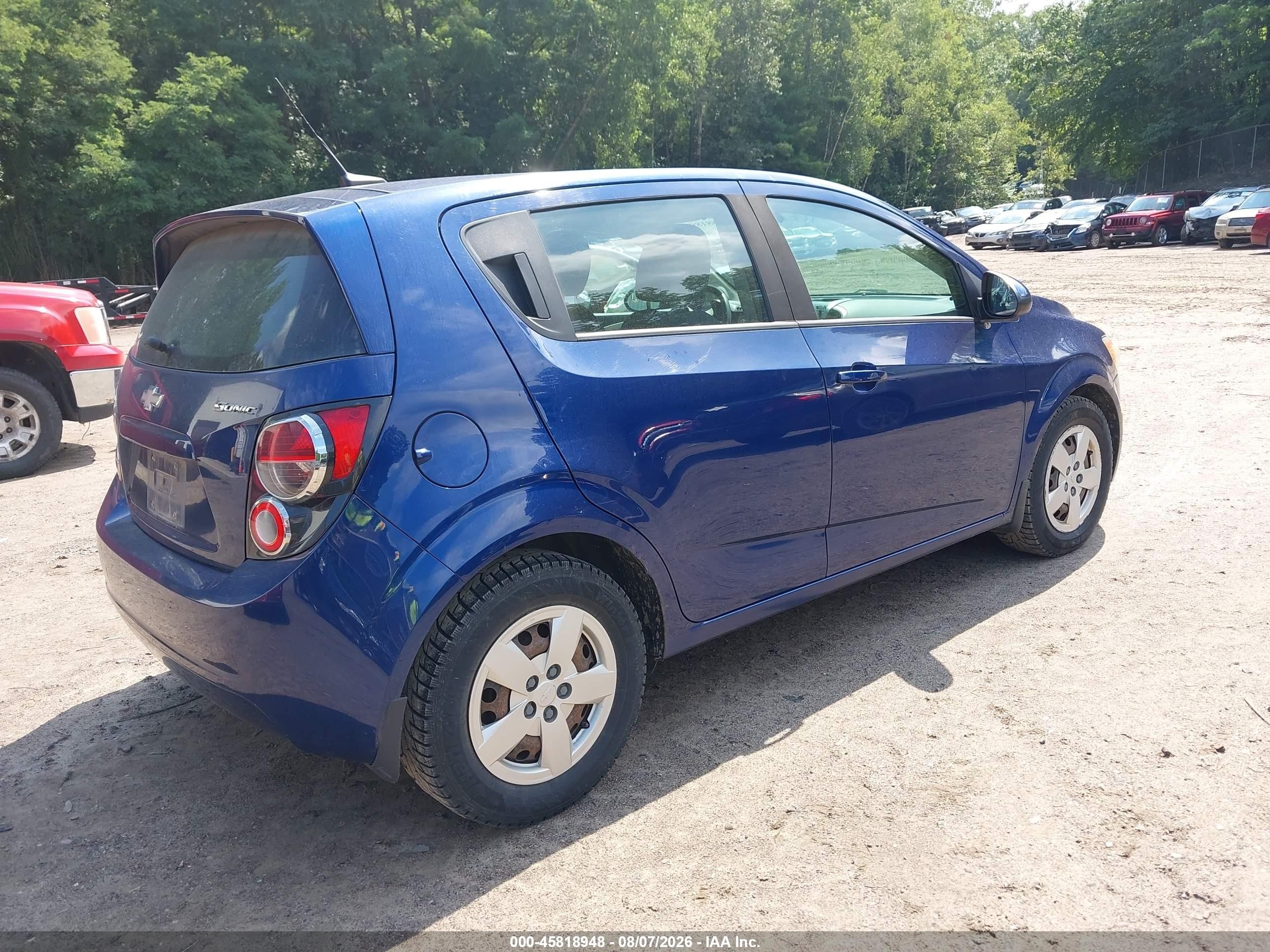 2014 Chevrolet Sonic Ls Auto Blue vin: 1G1JA6SG1E4185666