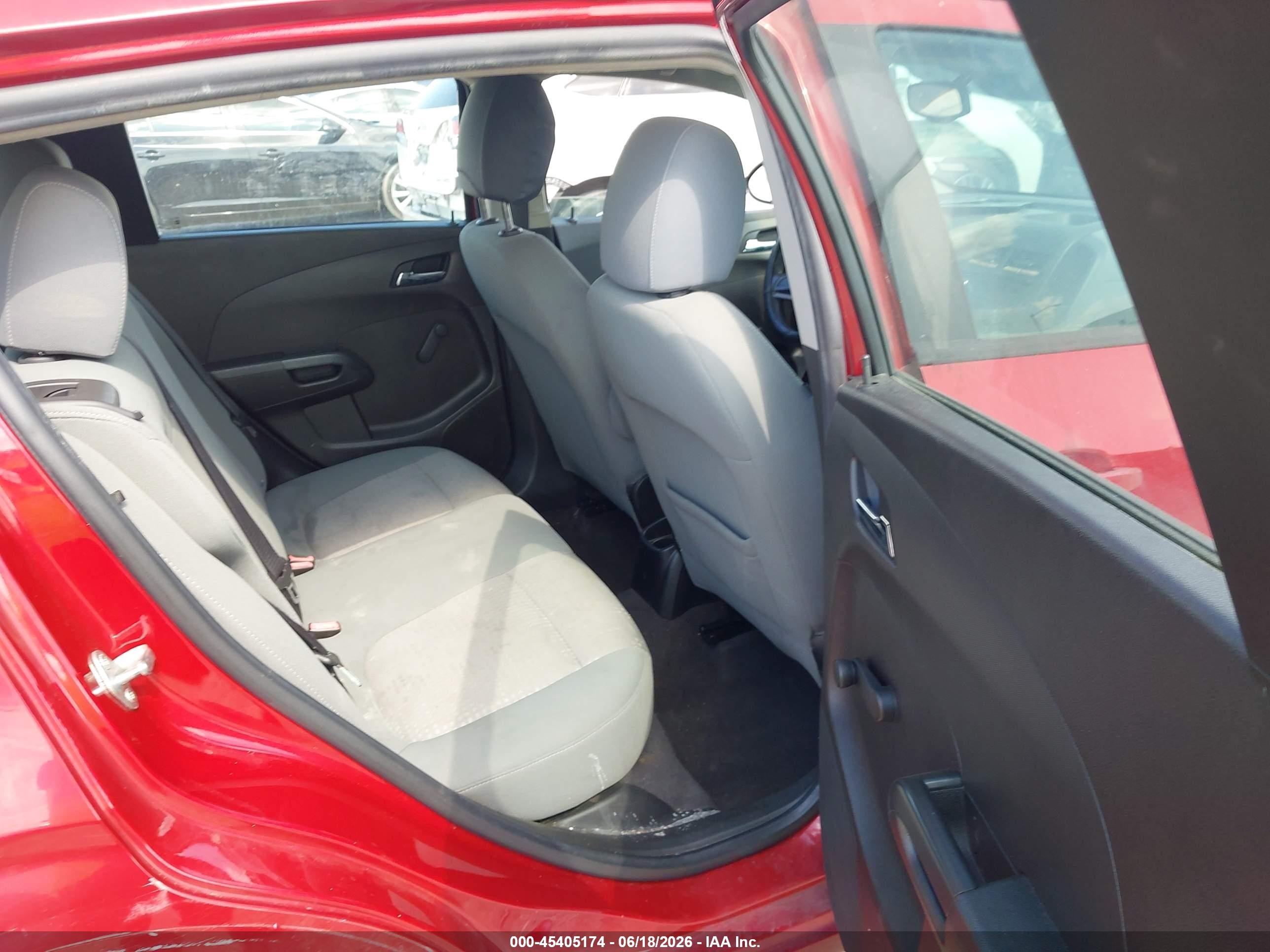 2012 Chevrolet Sonic 2ls Red vin: 1G1JA6SH1C4119379