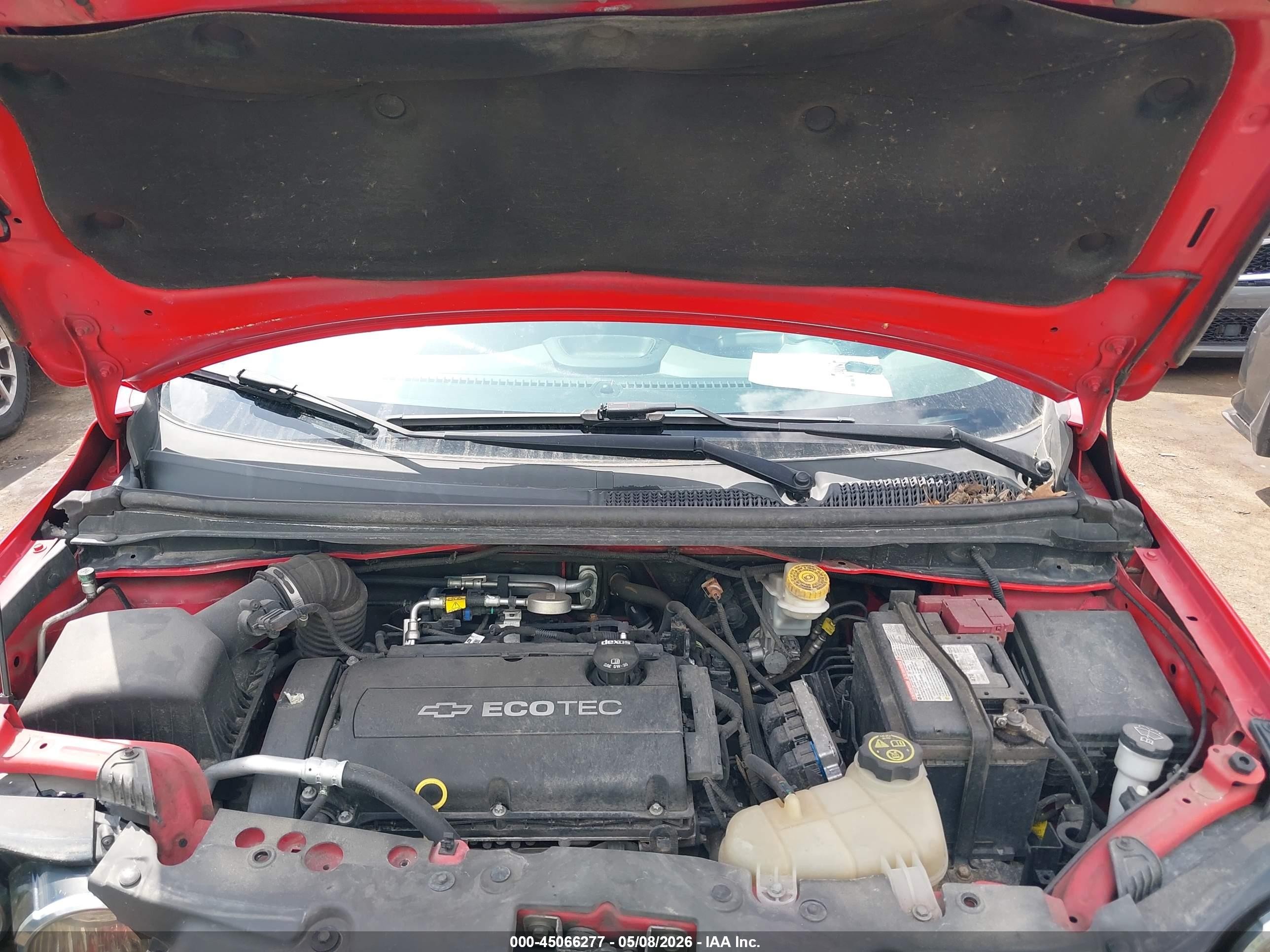 2015 Chevrolet Sonic Ls Auto Red vin: 1G1JA6SH1F4101811