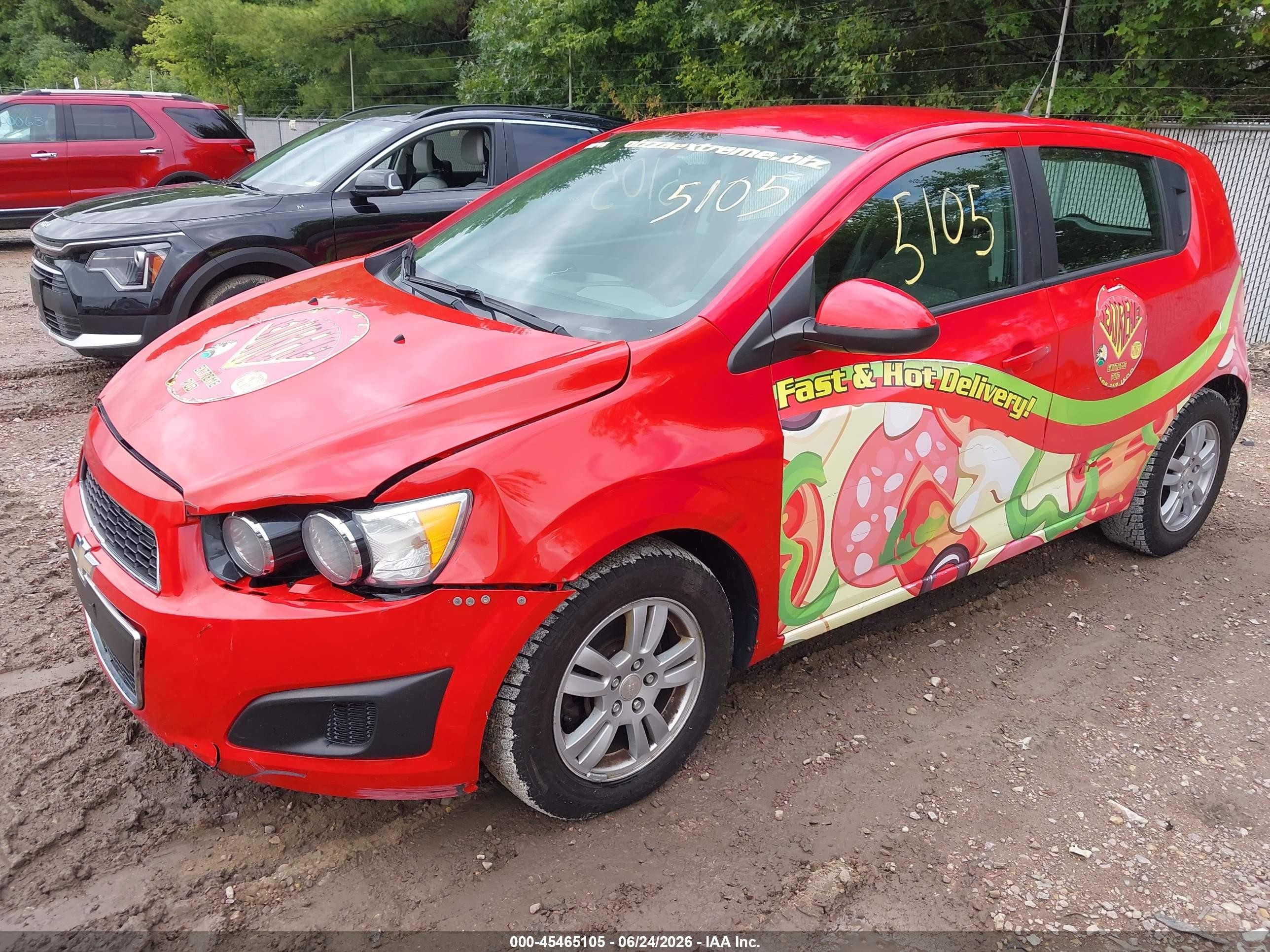 2014 Chevrolet Sonic Ls Auto Red vin: 1G1JA6SH2E4229229