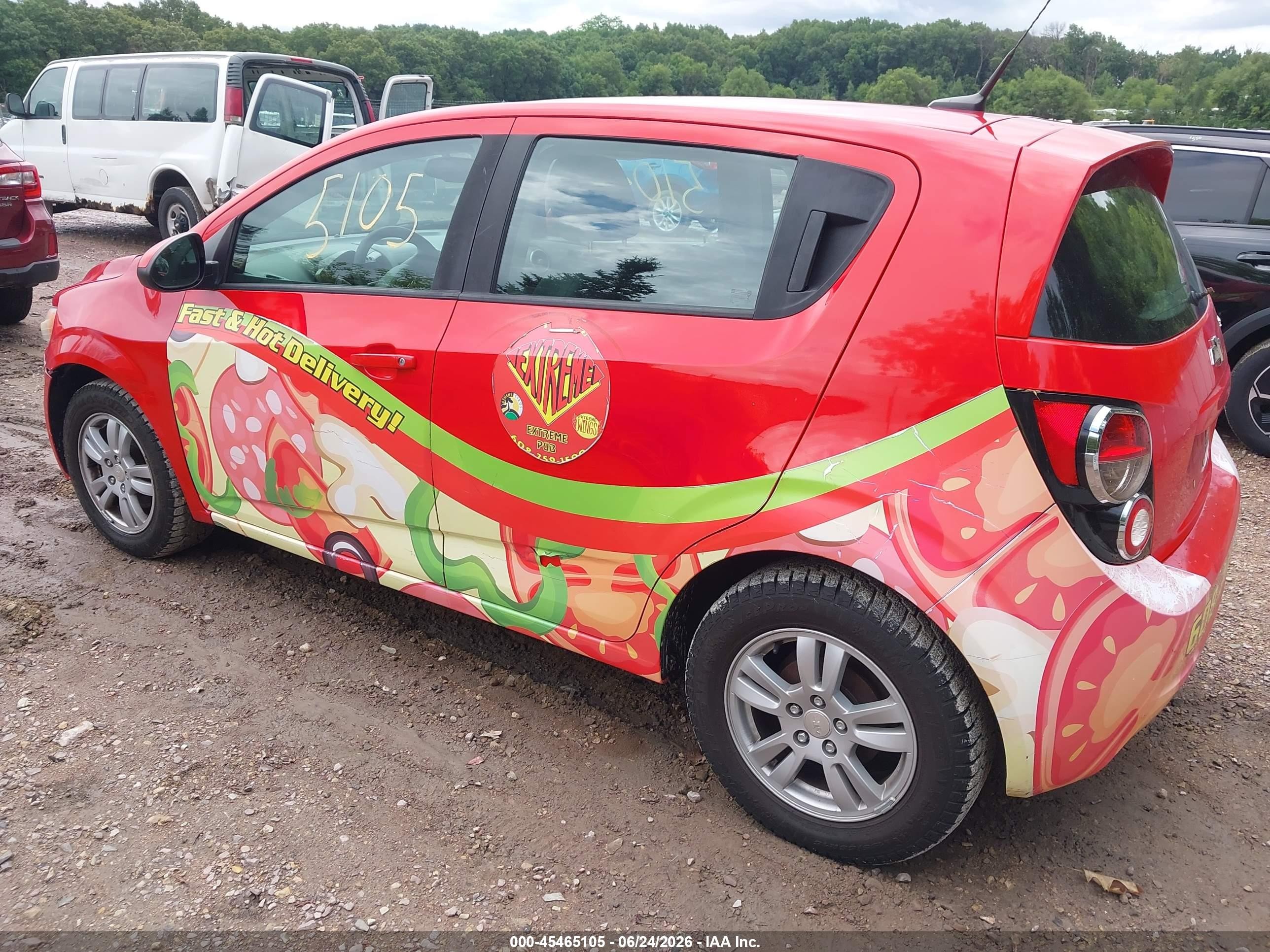 2014 Chevrolet Sonic Ls Auto Red vin: 1G1JA6SH2E4229229