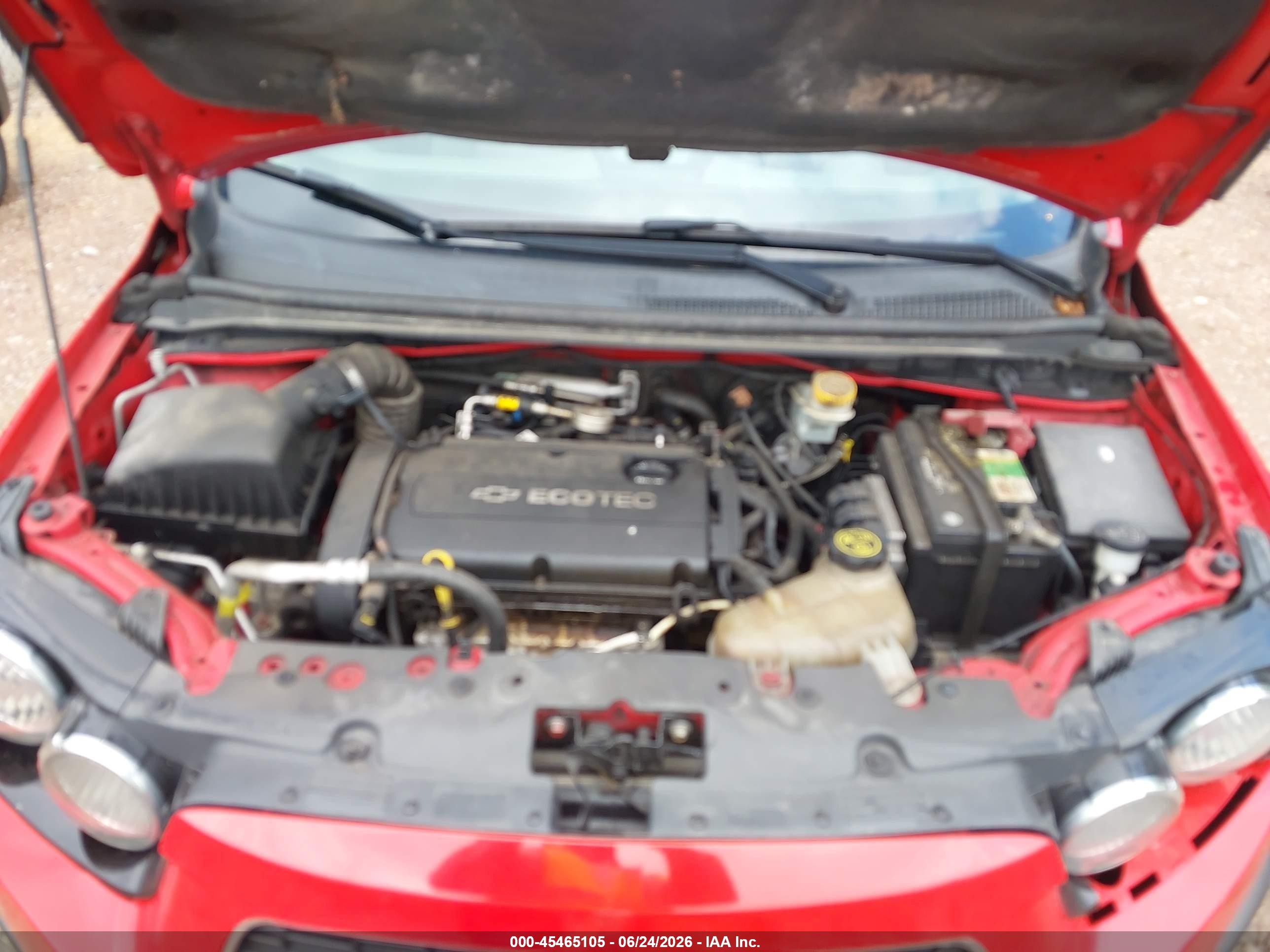 2014 Chevrolet Sonic Ls Auto Red vin: 1G1JA6SH2E4229229
