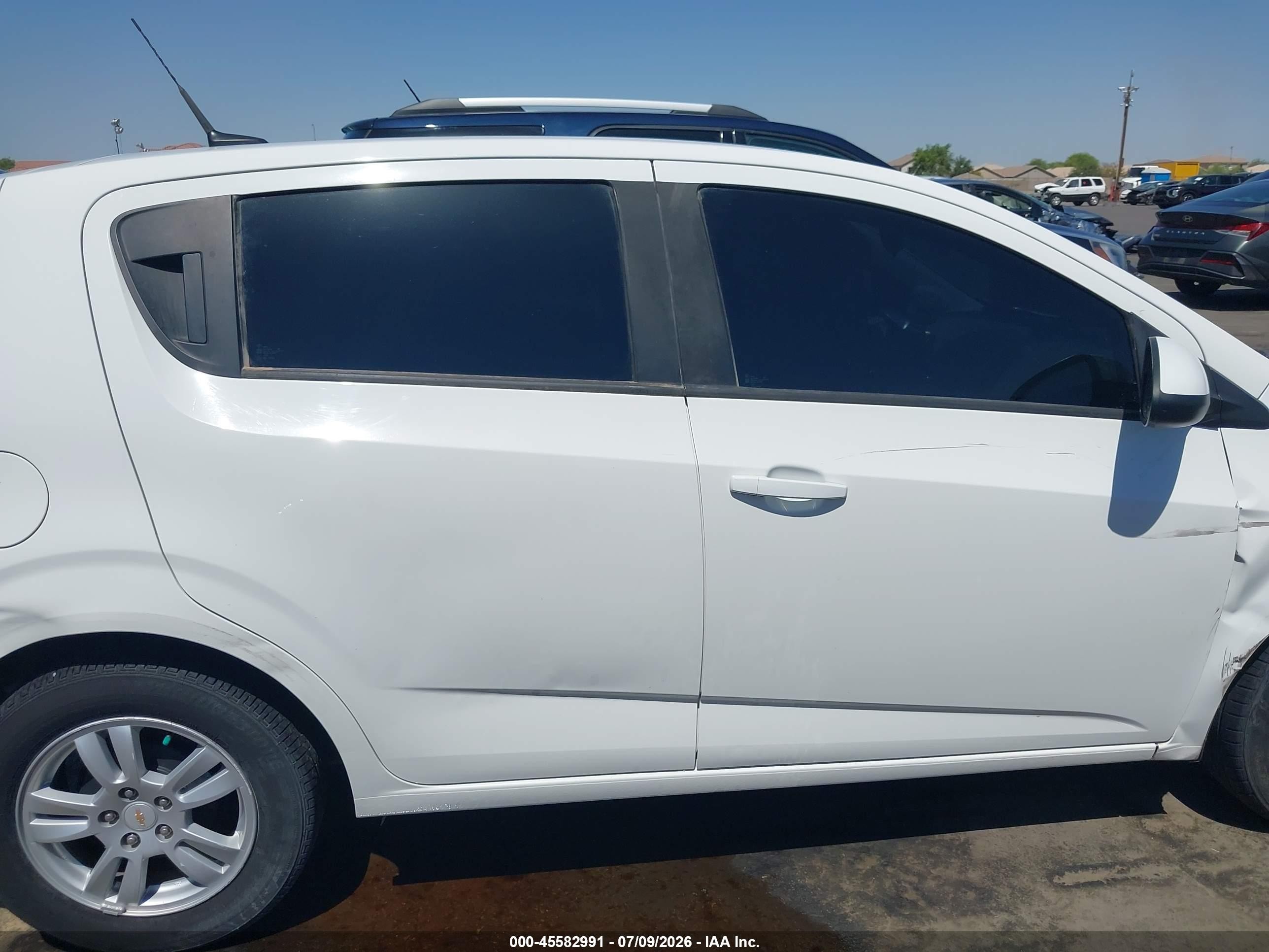 2012 Chevrolet Sonic 2ls White vin: 1G1JA6SH4C4153753