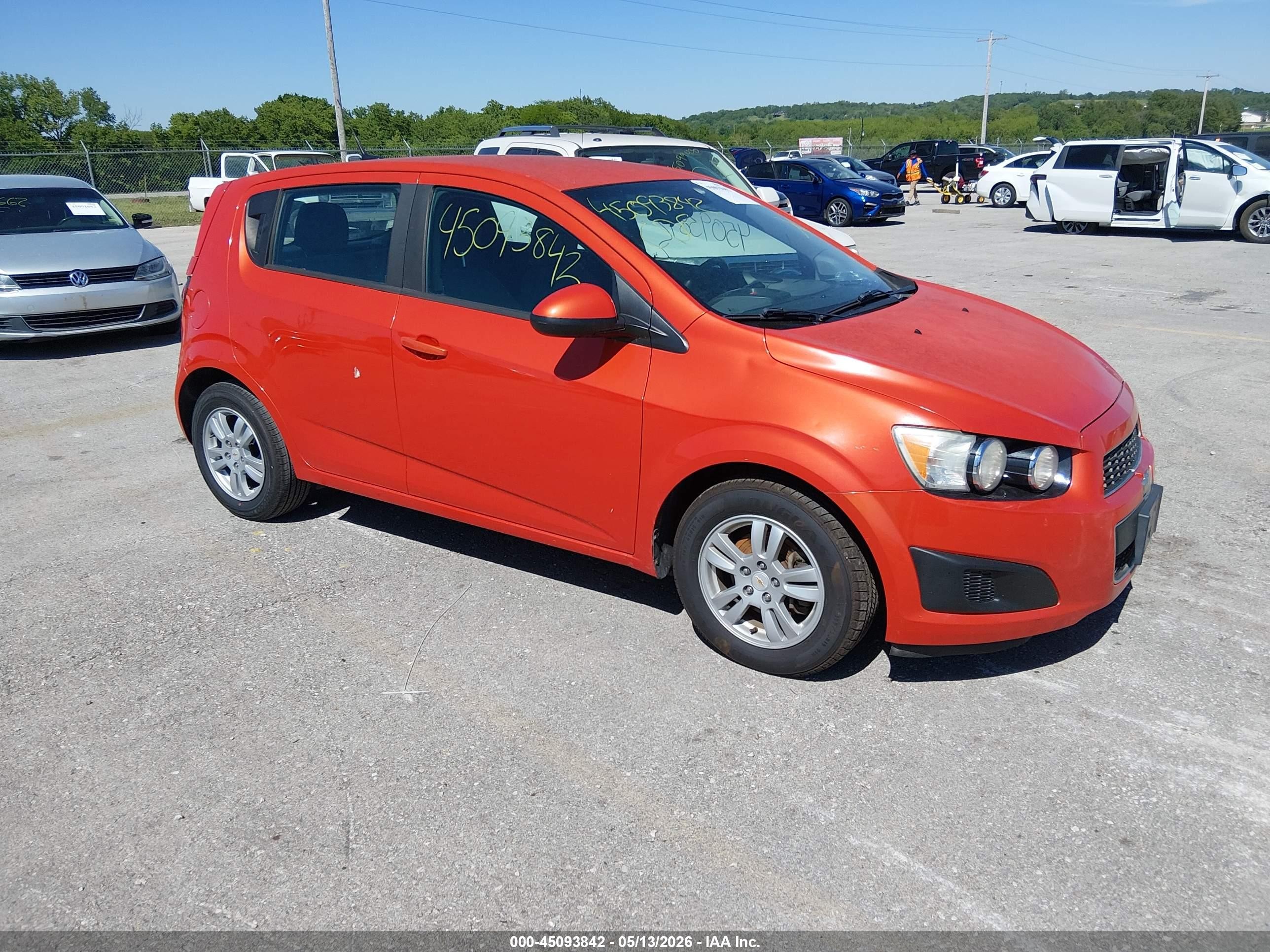 2012 Chevrolet Sonic 2ls Orange vin: 1G1JA6SH5C4111172