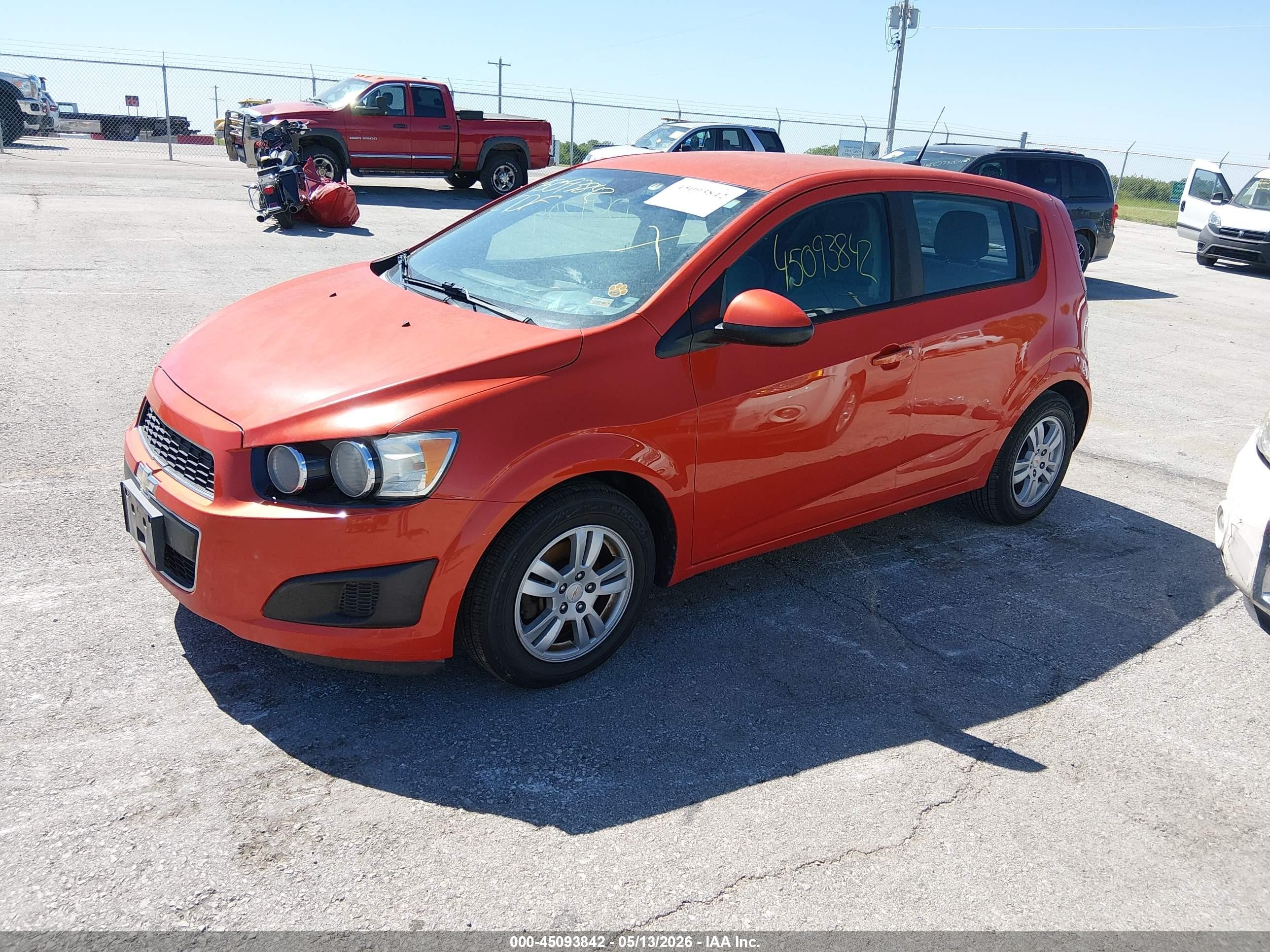 2012 Chevrolet Sonic 2ls Orange vin: 1G1JA6SH5C4111172