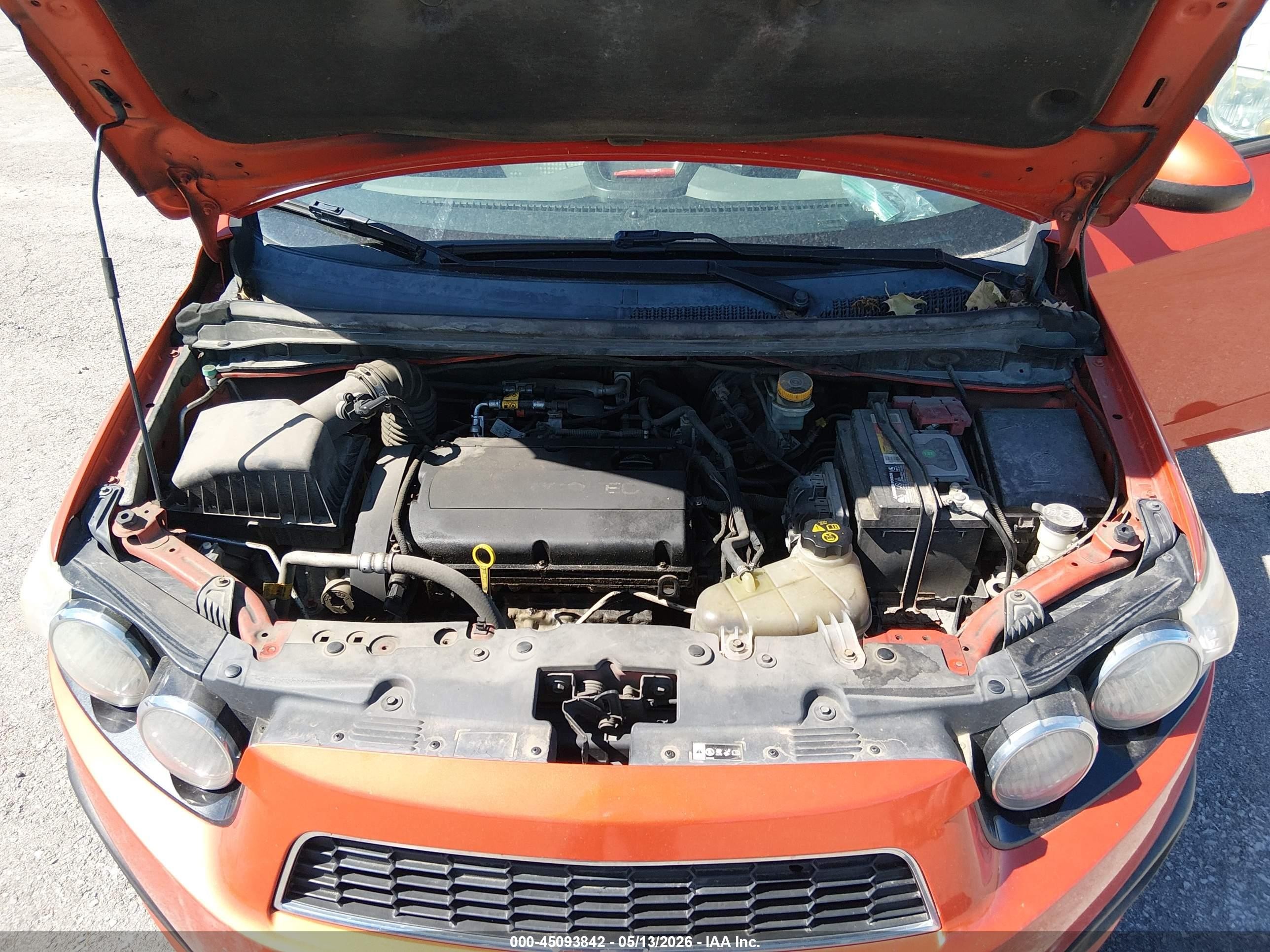 2012 Chevrolet Sonic 2ls Orange vin: 1G1JA6SH5C4111172