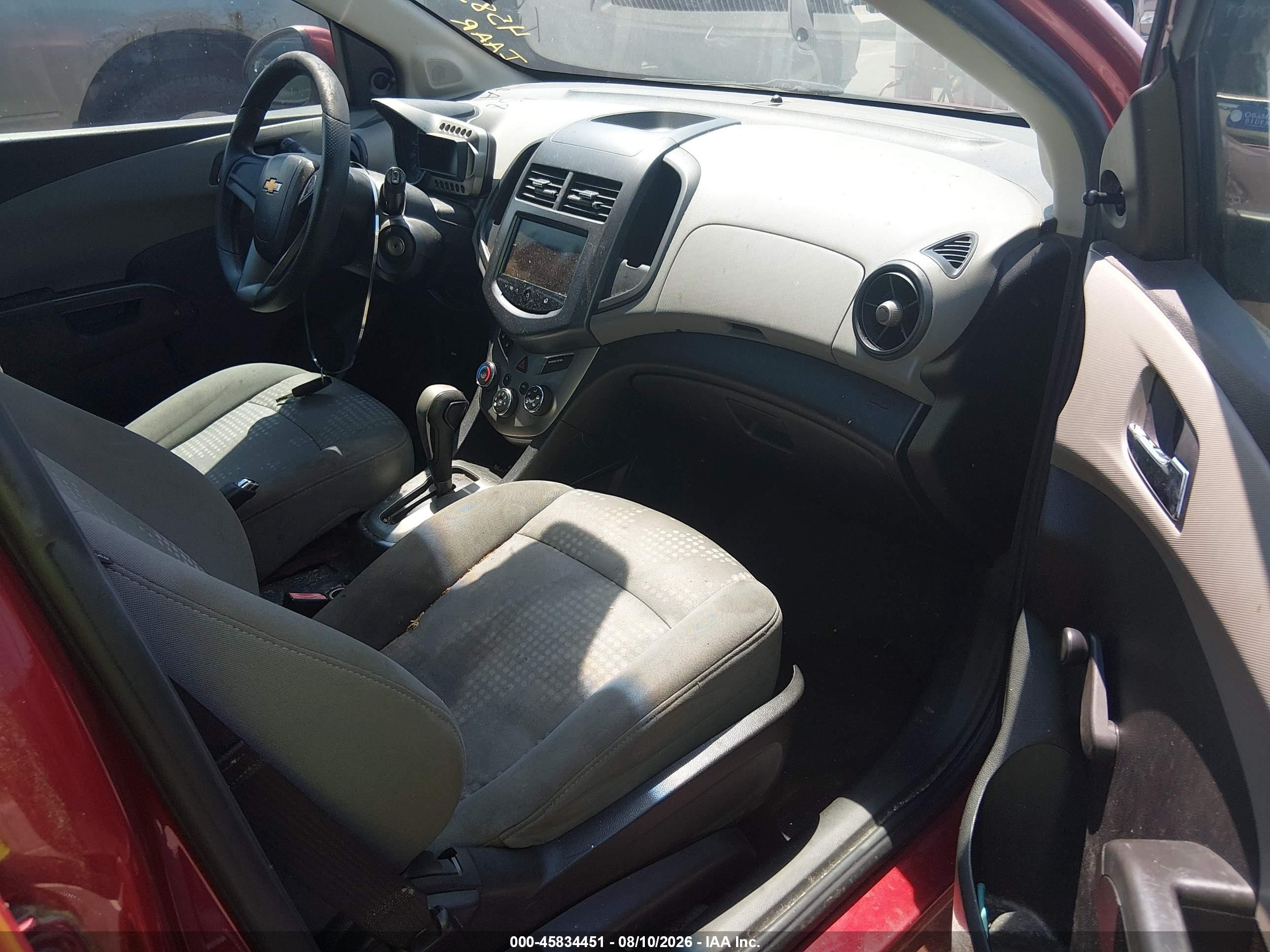 2013 Chevrolet Sonic Ls Auto Red vin: 1G1JA6SH5D4110461