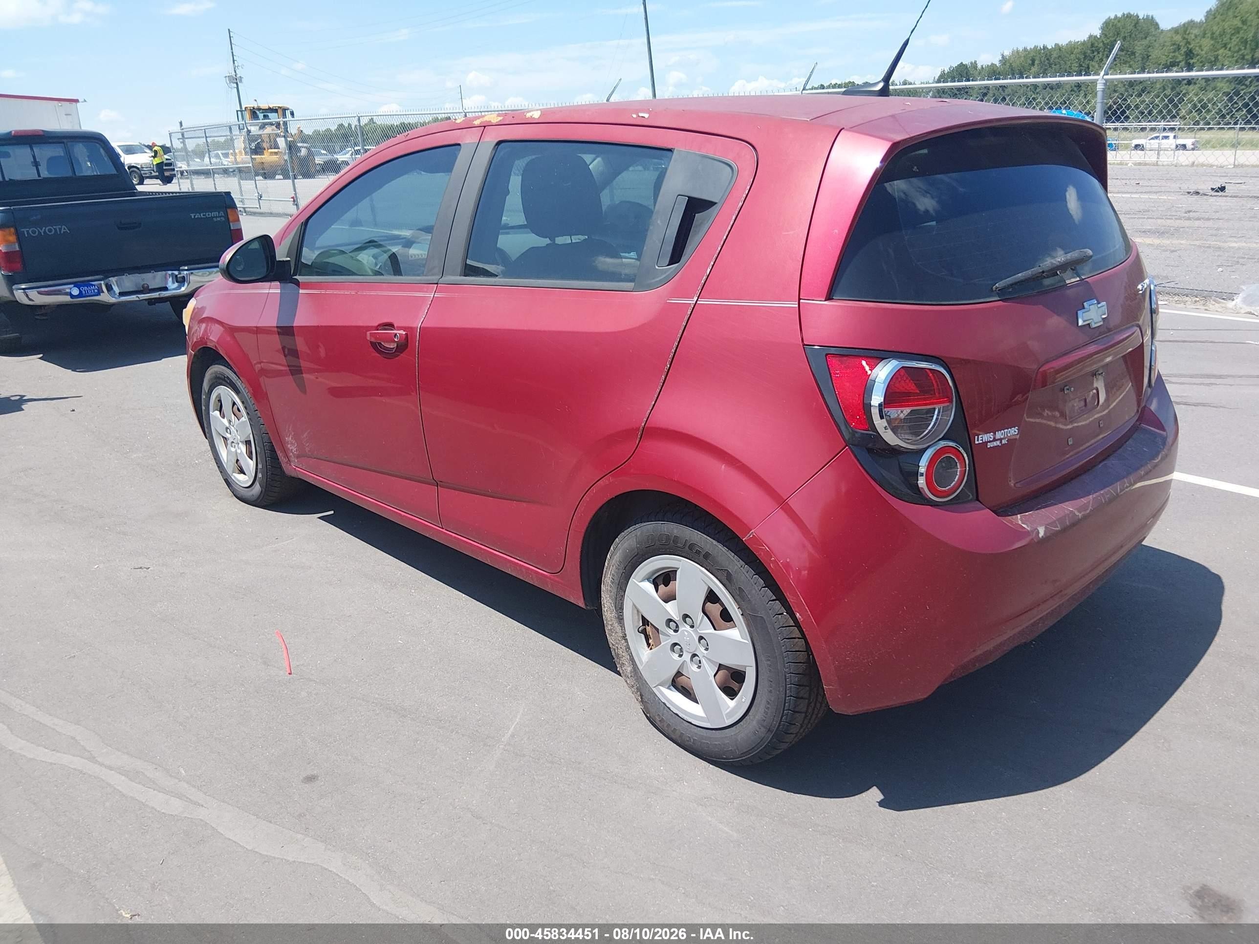 2013 Chevrolet Sonic Ls Auto Red vin: 1G1JA6SH5D4110461