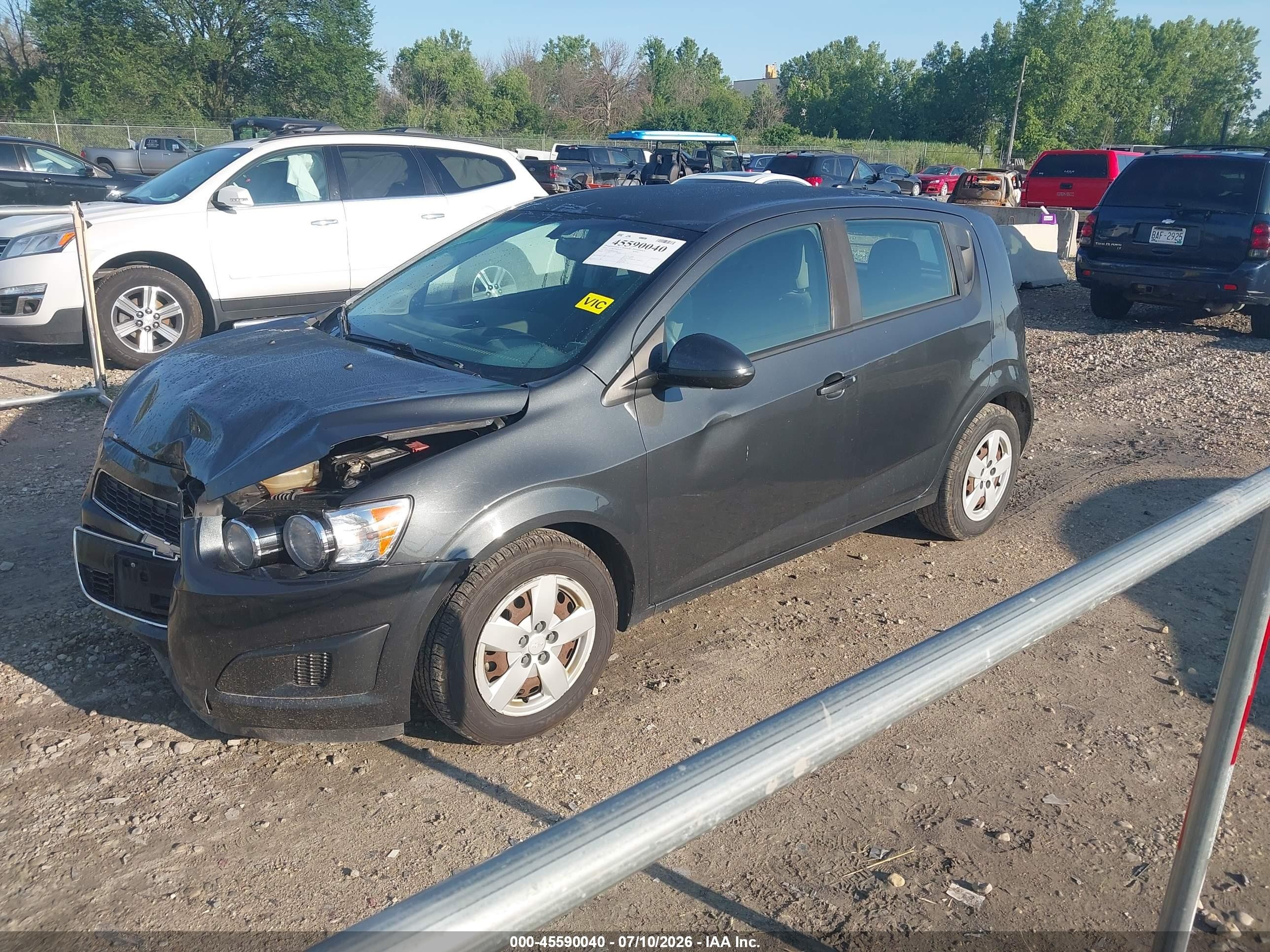 2014 Chevrolet Sonic Ls Auto Gray vin: 1G1JA6SH8E4172390