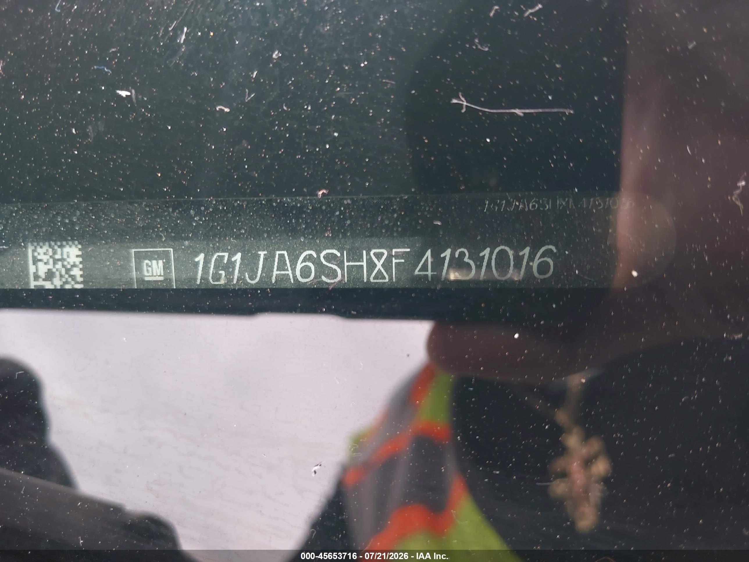 2015 Chevrolet Sonic Ls Auto White vin: 1G1JA6SH8F4131016