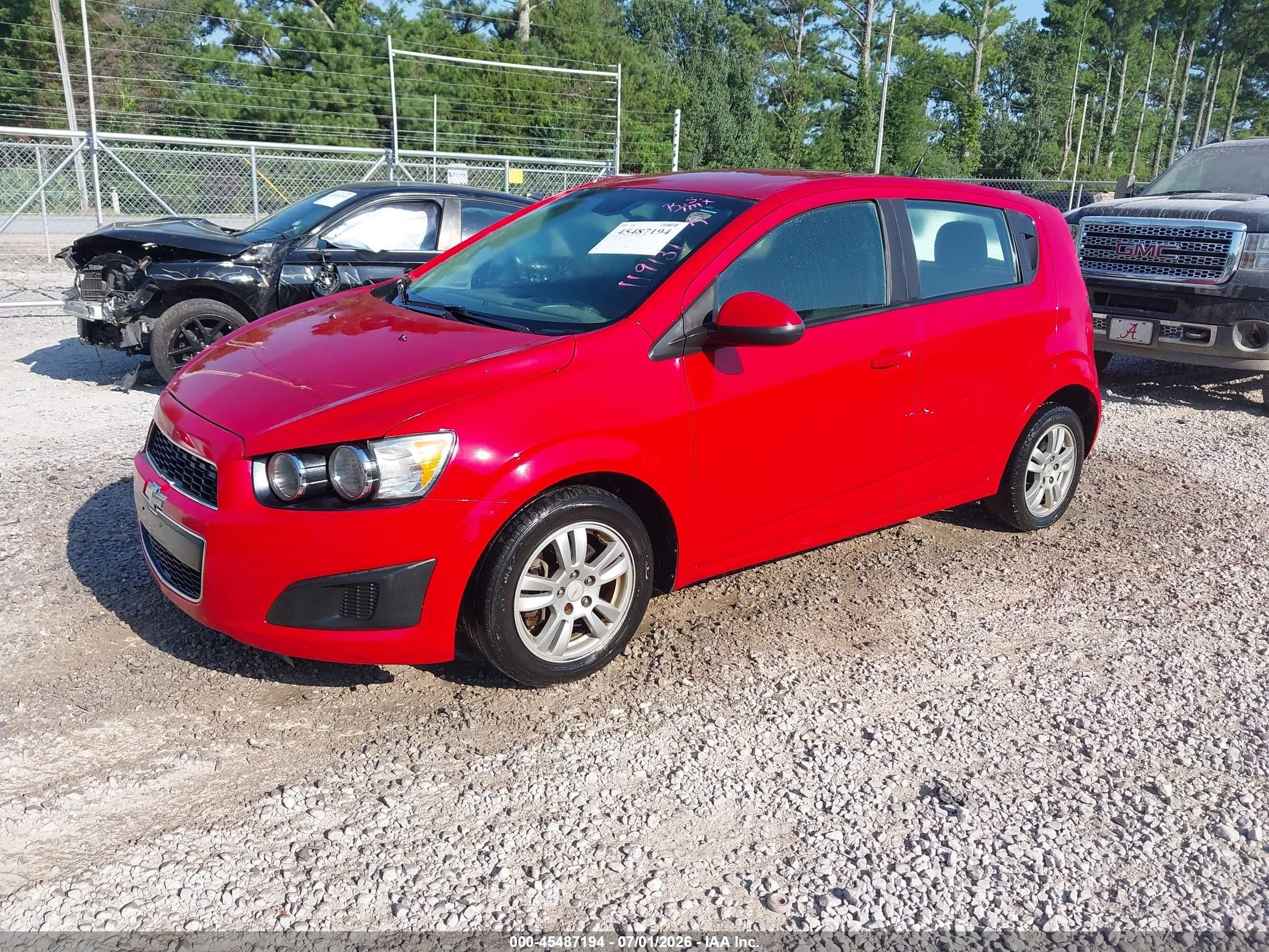 2012 Chevrolet Sonic 2ls Красный vin: 1G1JA6SH9C4119131