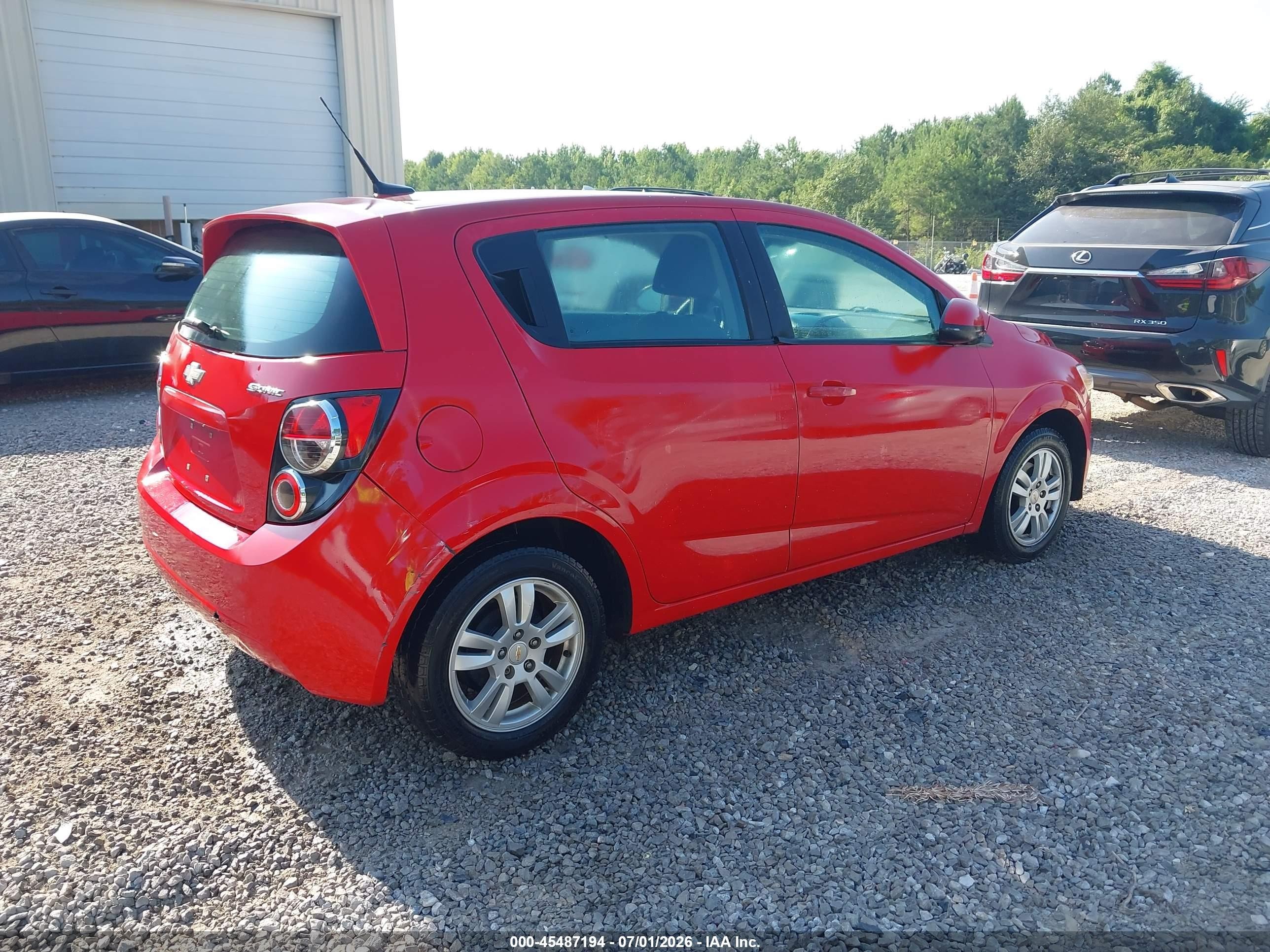 2012 Chevrolet Sonic 2ls Красный vin: 1G1JA6SH9C4119131