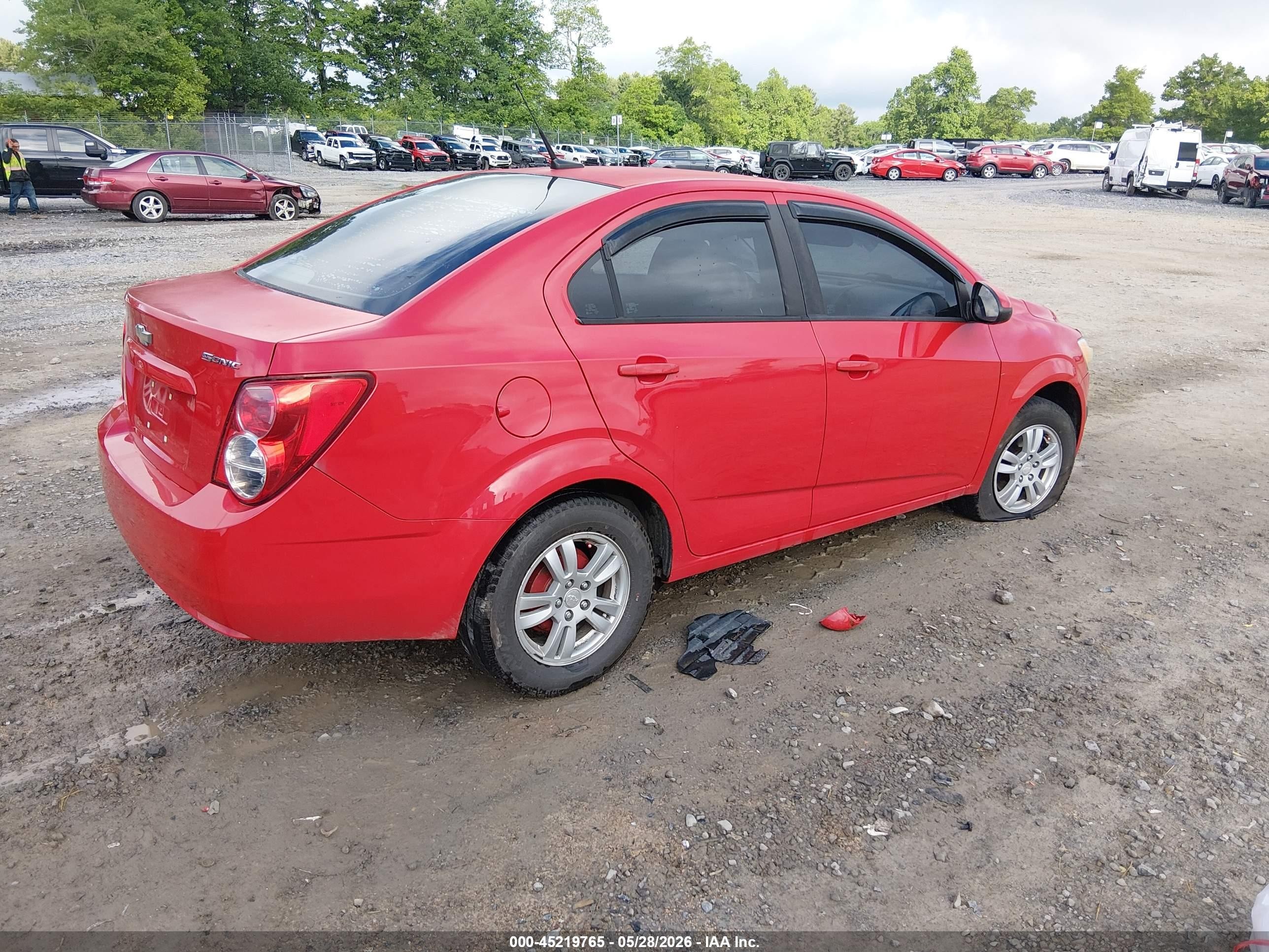 2012 Chevrolet Sonic 1ls Red vin: 1G1JB5SH2C4212967