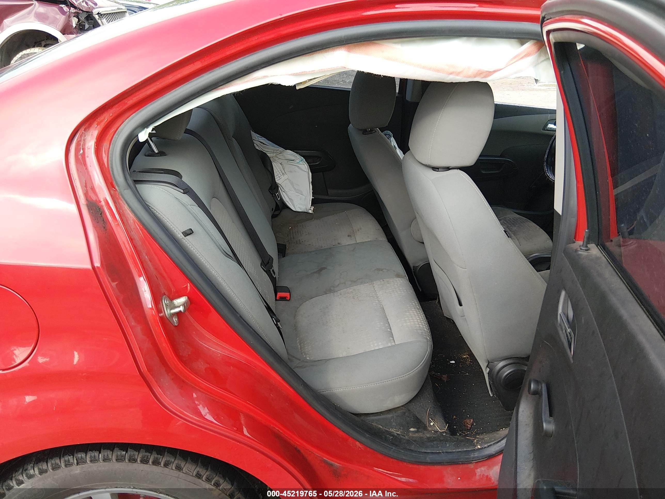 2012 Chevrolet Sonic 1ls Red vin: 1G1JB5SH2C4212967