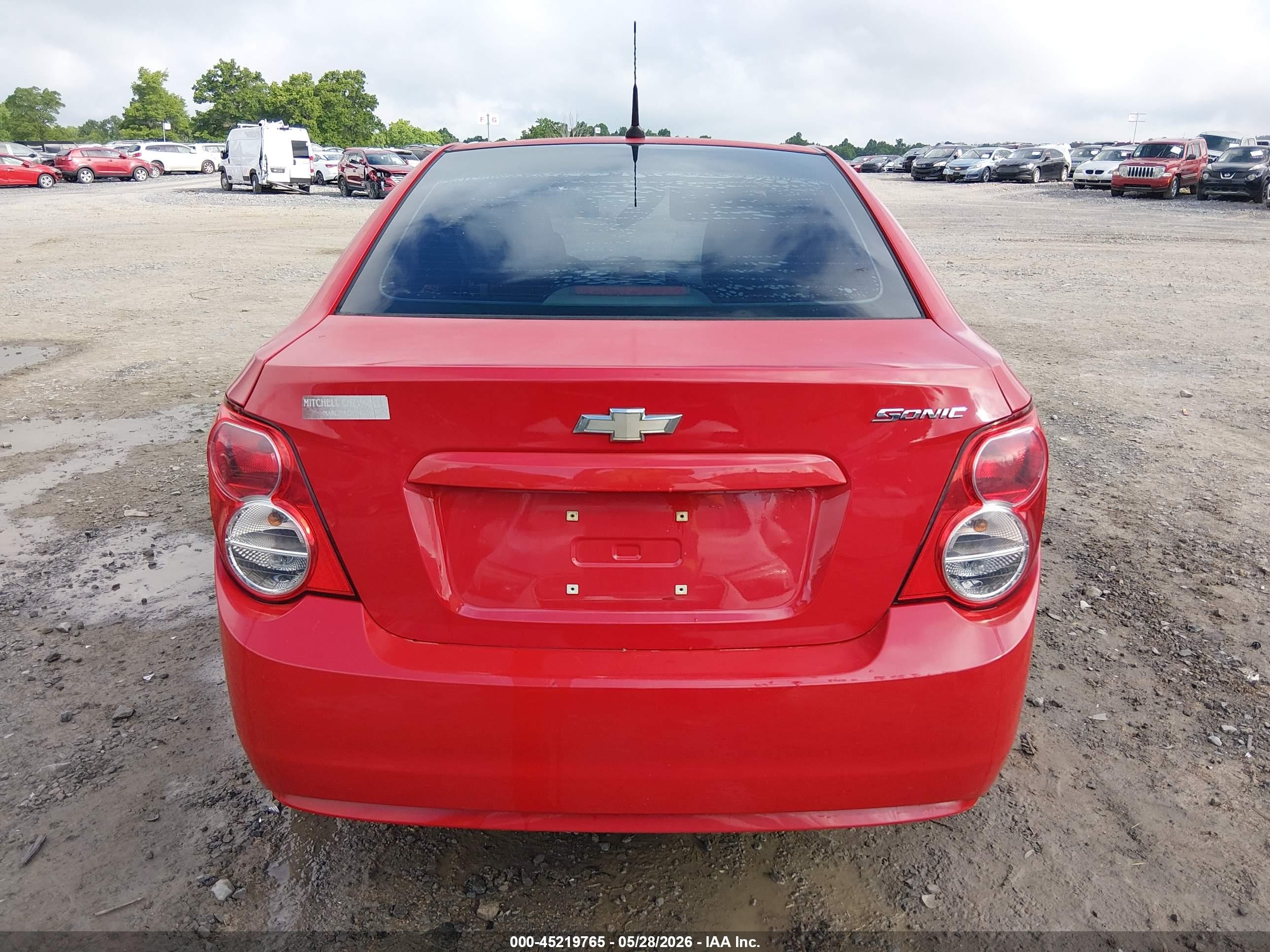 2012 Chevrolet Sonic 1ls Red vin: 1G1JB5SH2C4212967