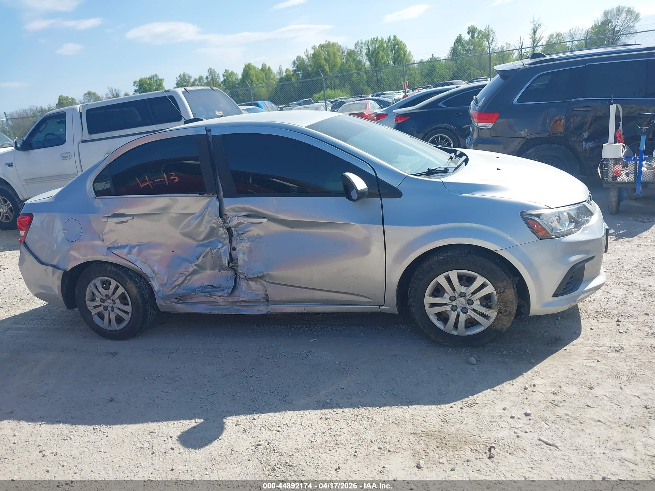 2017 Chevrolet Sonic Ls Auto Silver vin: 1G1JB5SH3H4141687